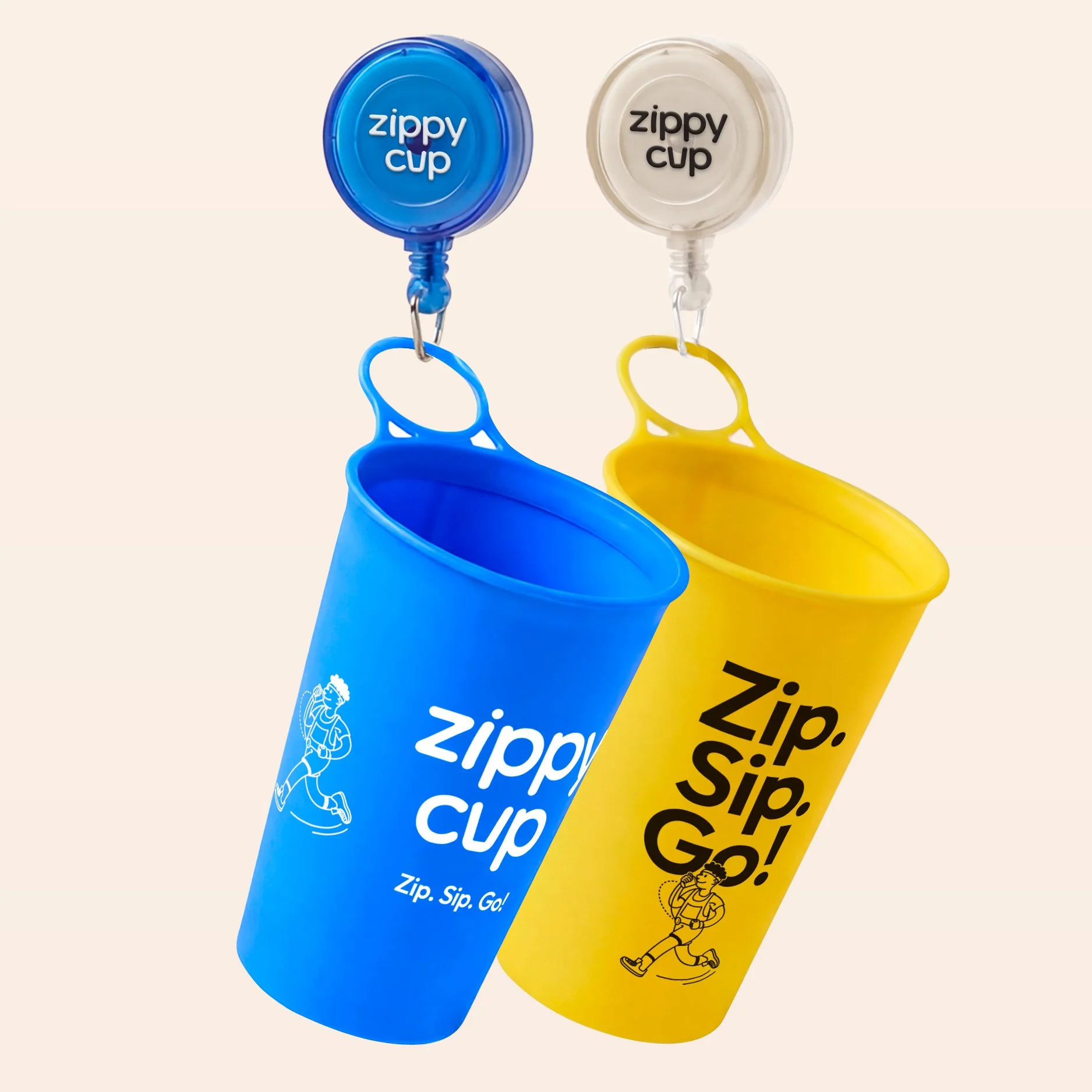 Hydro Blue + Lighting Yellow Zippy Cups (2 pack)