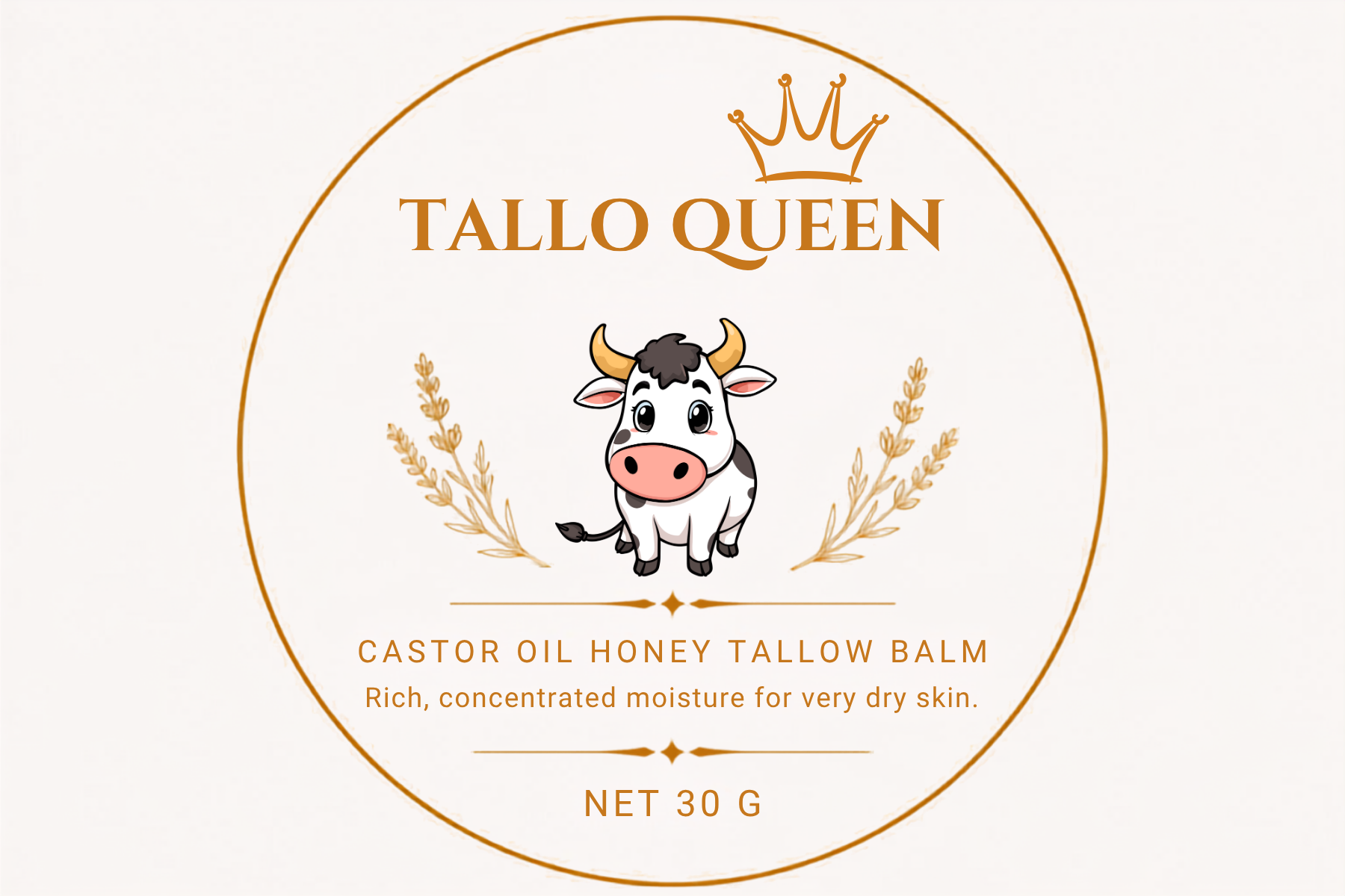 Castor Oil Honey Tallow balm front 30g.png