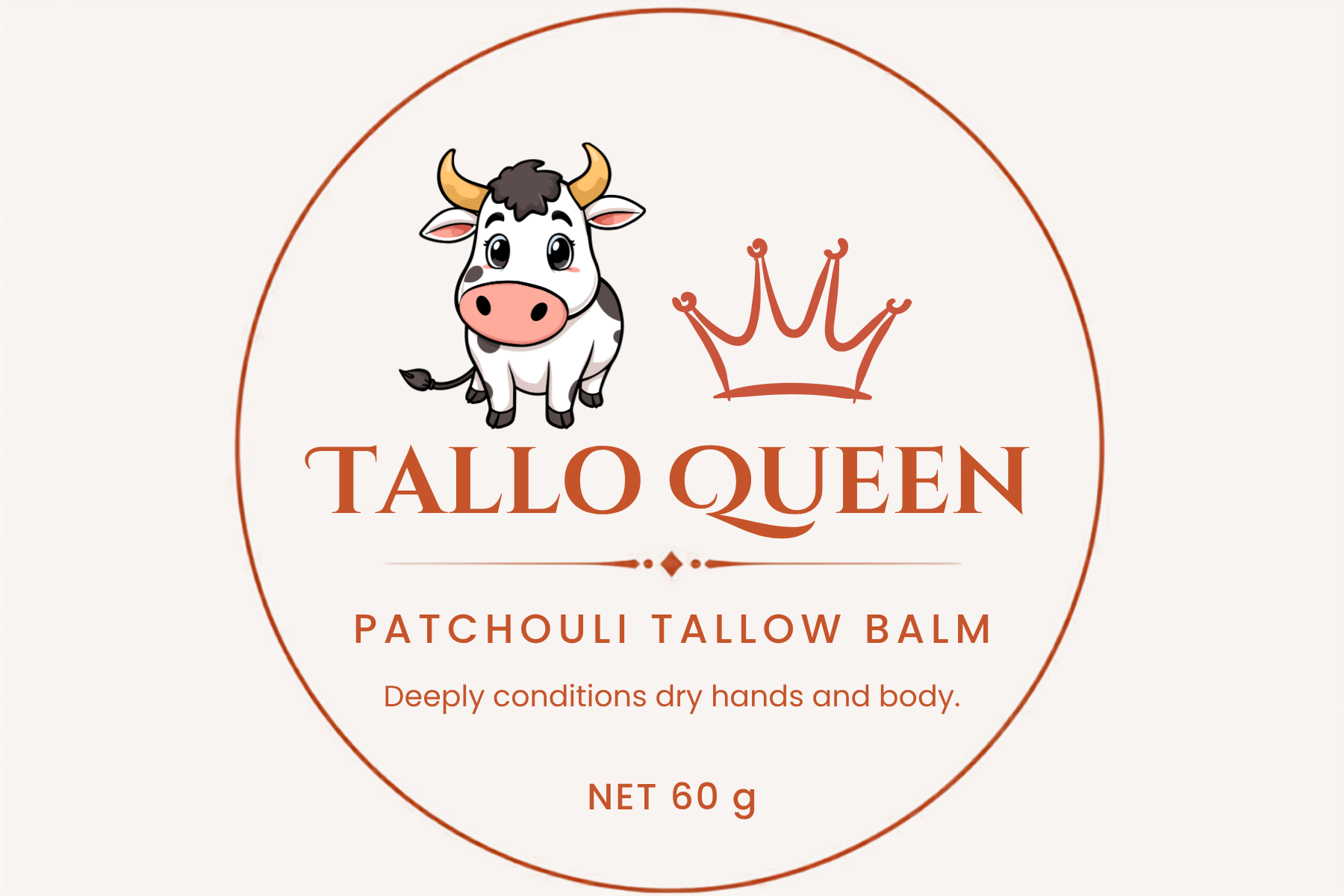 PATCHOULI FACE, HANDS & BODY TALLOW BALM, 60g.