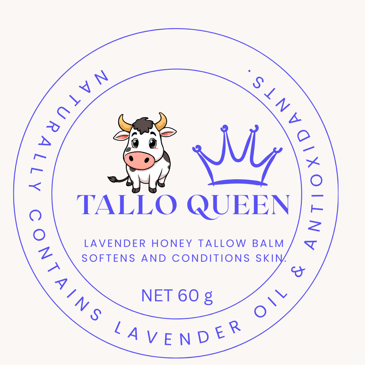 ADULT'S LAVENDER HONEY TALLOW BALM, 60g
