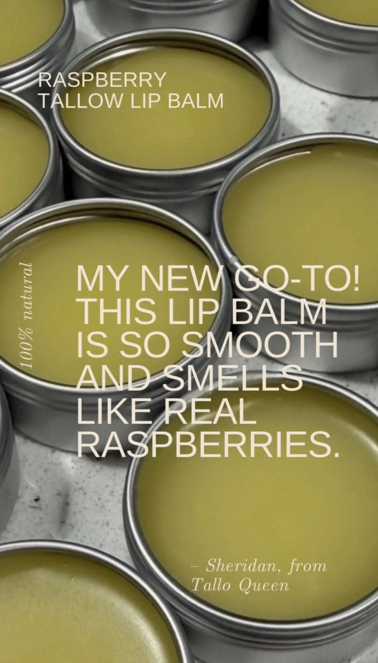 RASPBERRY TALLOW LIP BALM 10g