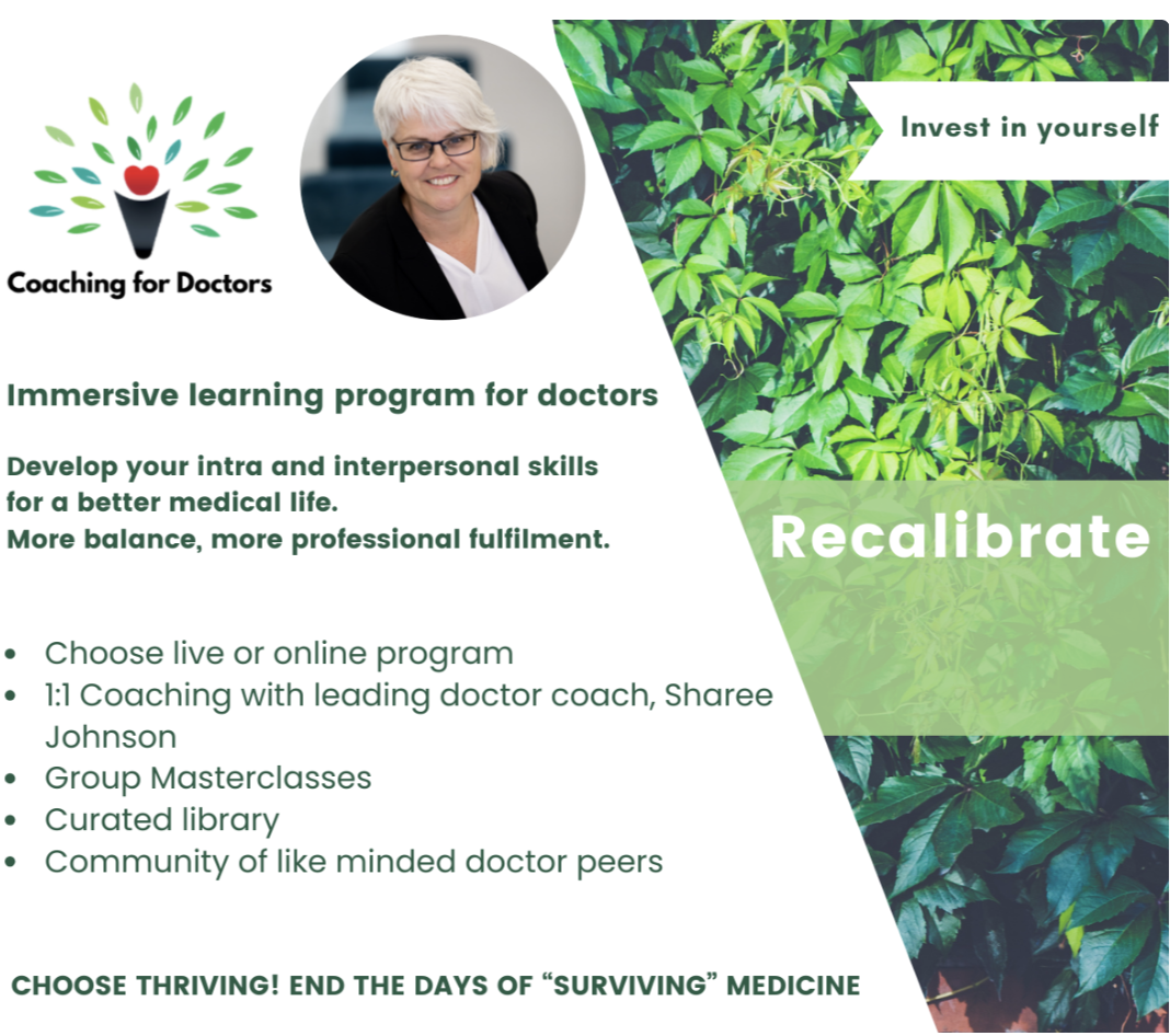 Coaching for Doctors website representing a consulting project to assess Continuing Professional Development accreditation eligibility and certification pathways