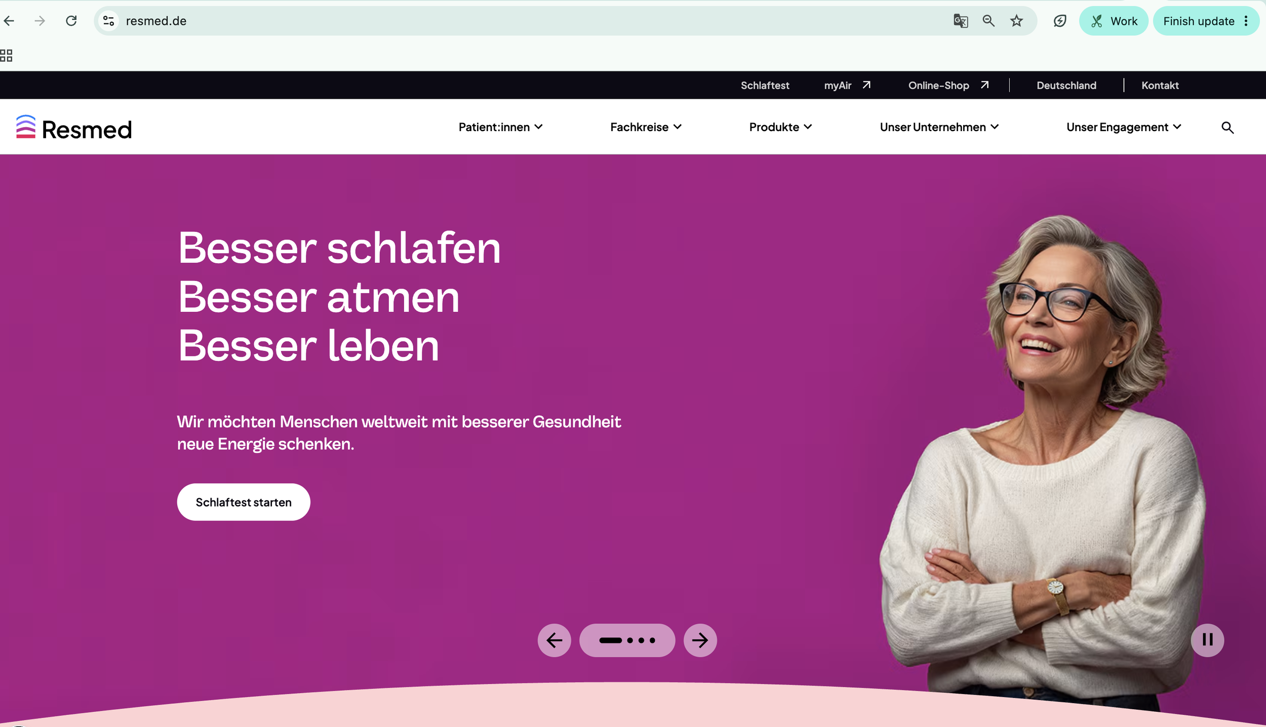 Resmed European eCommerce transformation project including operational review, technology replatforming, customer experience improvements, vendor optimisation and commercial performance uplift