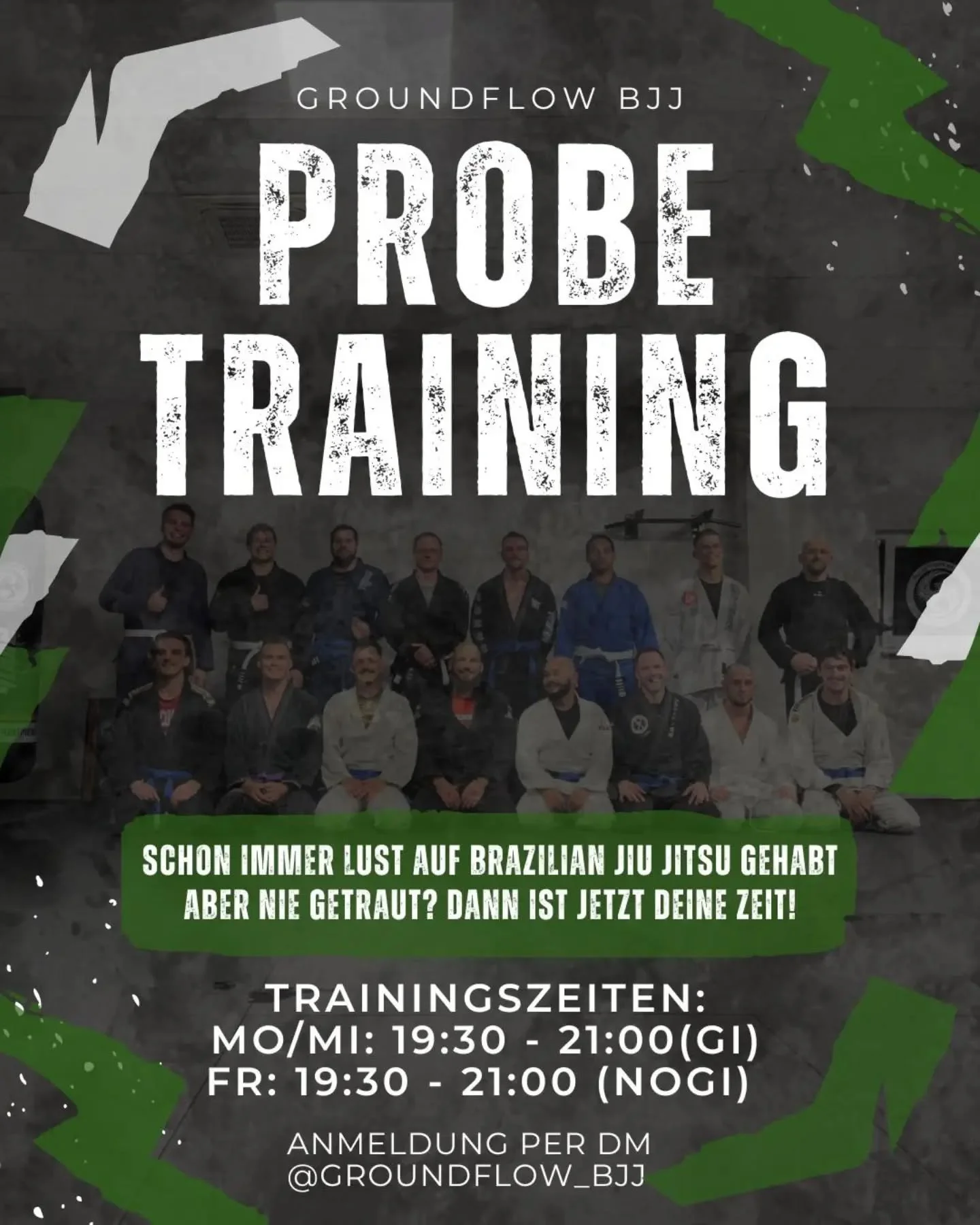 🥋 Warum BJJ ausprobieren?

Weil du hier nicht nur trainierst, sondern wirklich etwas lernst, das dich st&auml;rker macht &ndash; k&ouml;rperlich und mental 💥

✔️ Effektive Selbstverteidigung
✔️ Besseres K&ouml;rpergef&uuml;hl &amp; Fitness
✔️ Stres