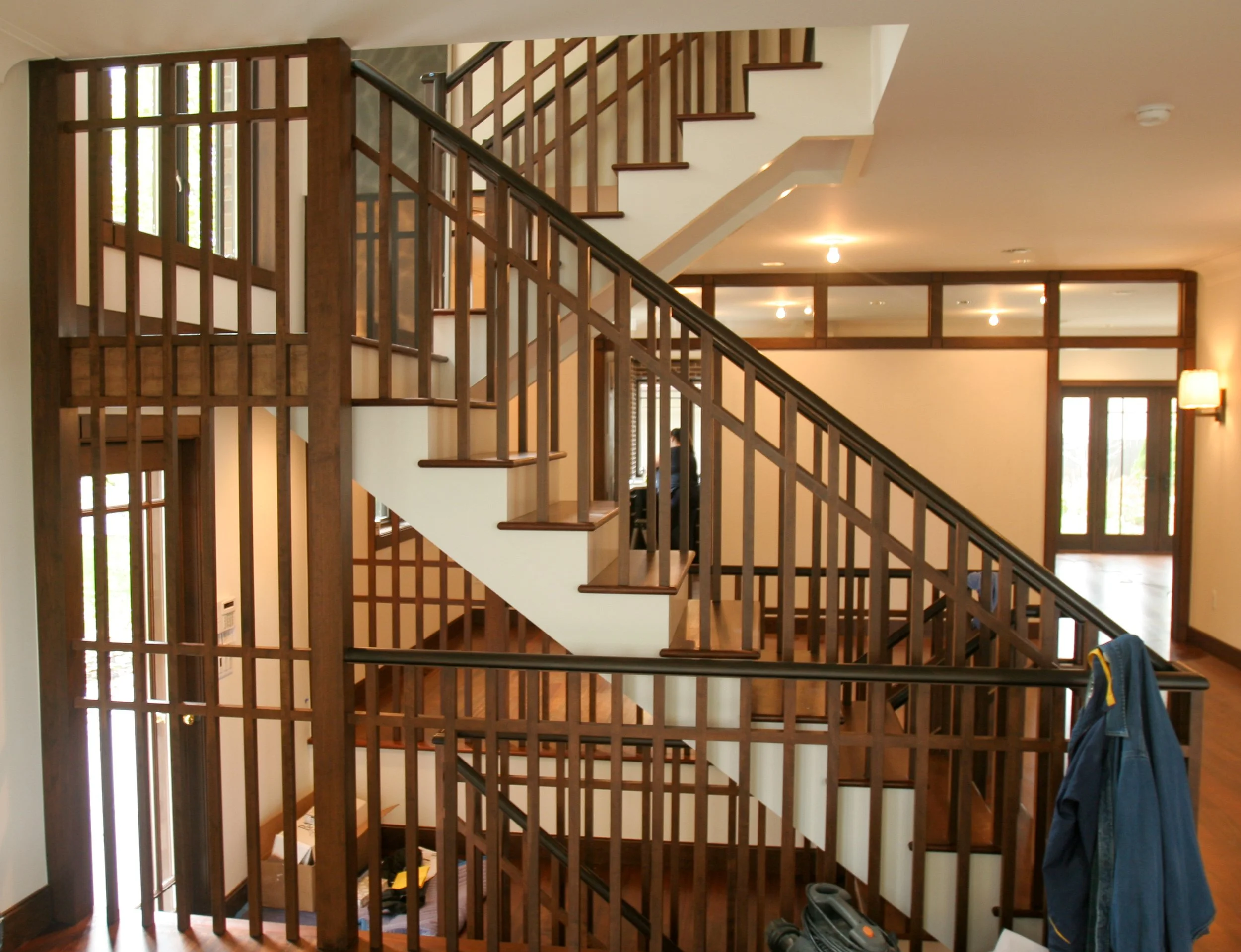 Mission style stair railing 