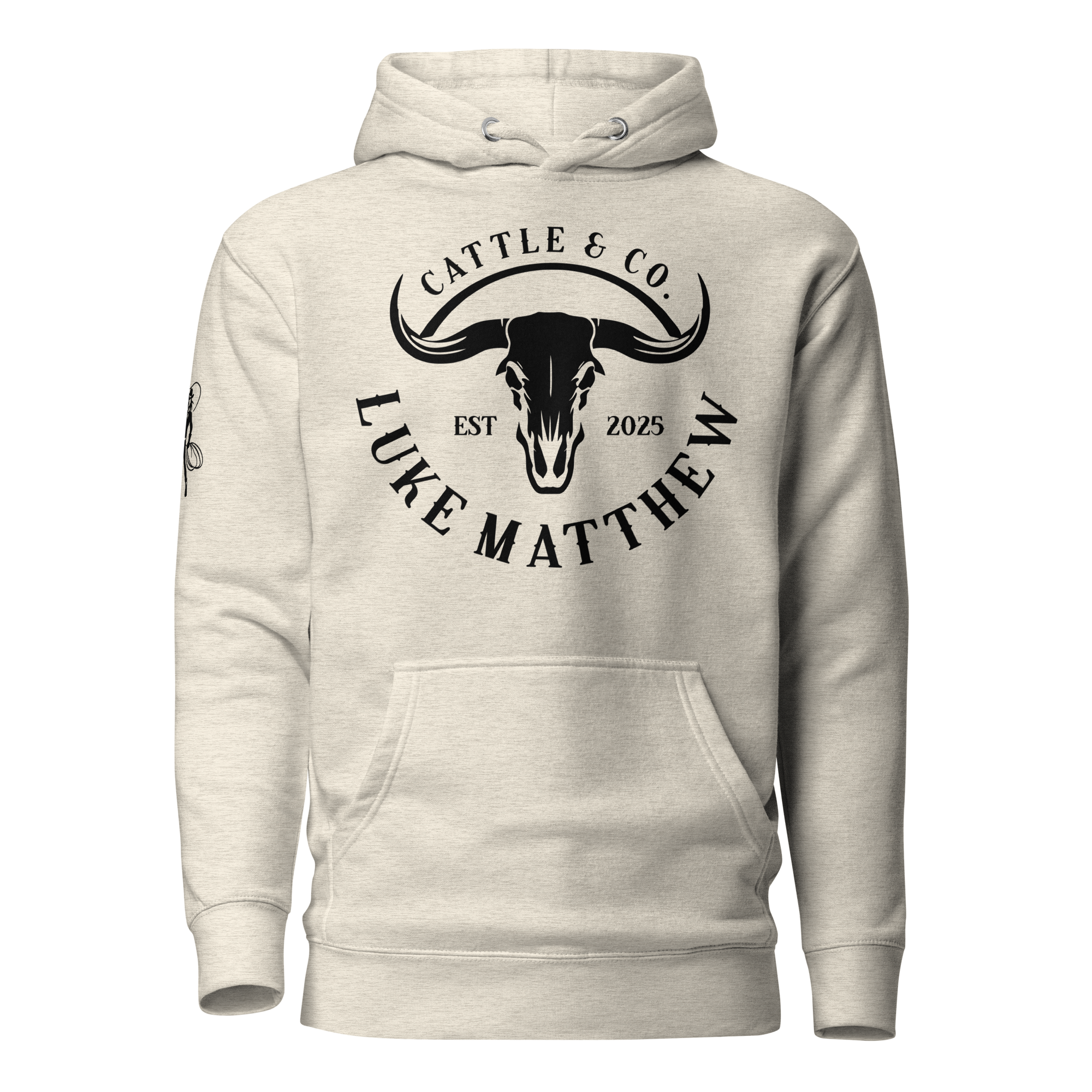 Hooded Sweatshirt - Luke Matthew Cattle & Co Logo - Ranch 1929 Brand