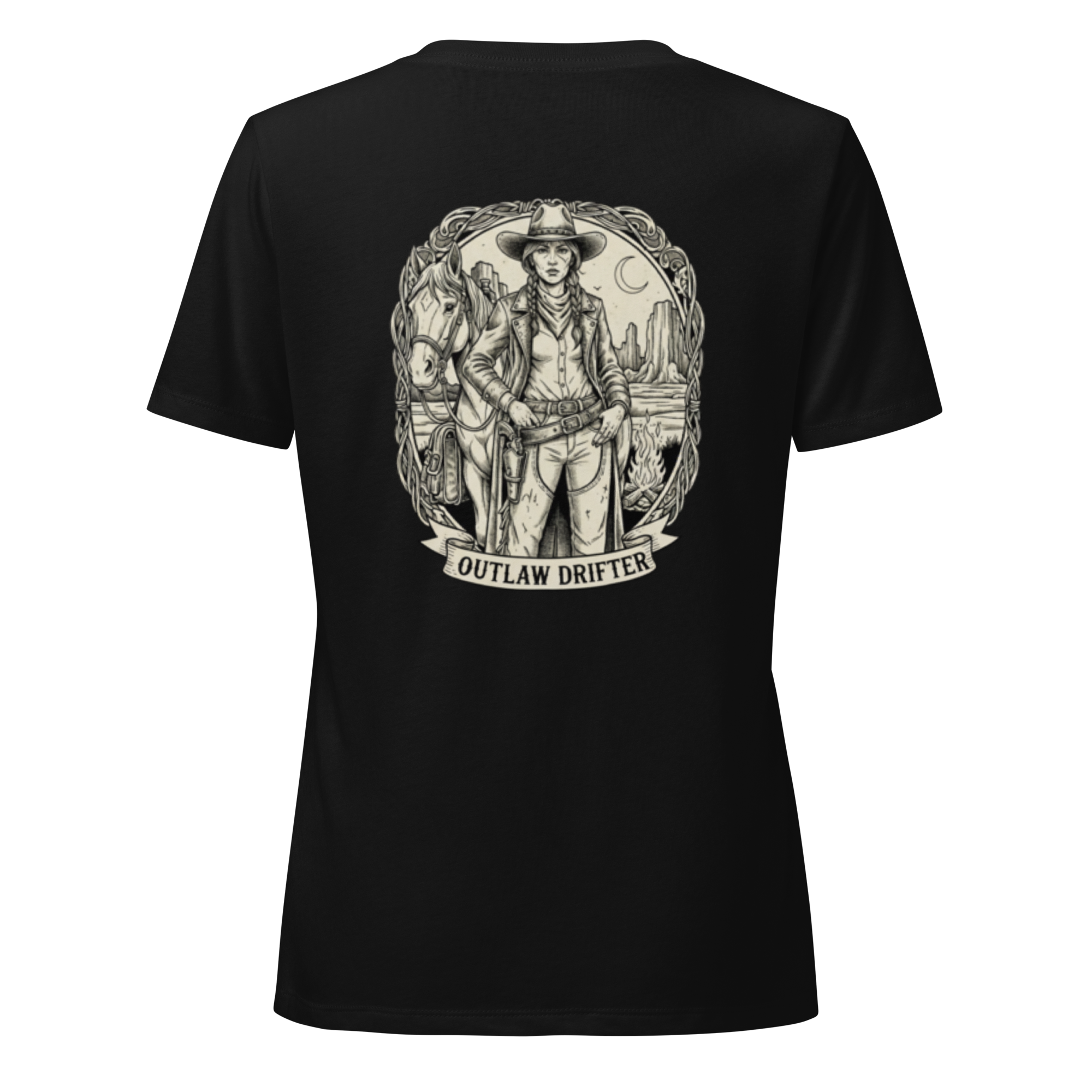 Outlaw Drifter V-Neck Cowgirl T-Shirt