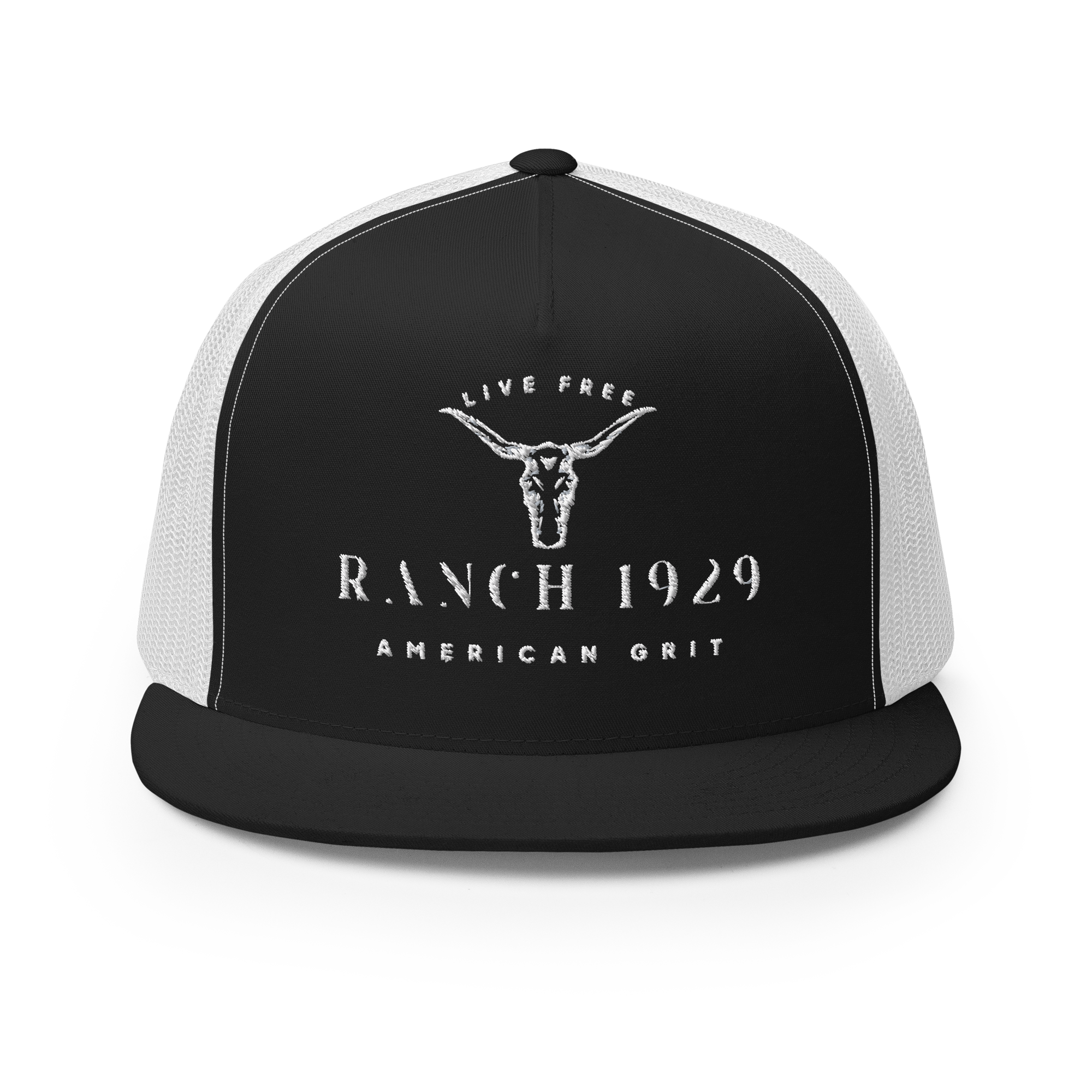 Embroidered Ranch 1929 Snapback Trucker 5 Panel Hat