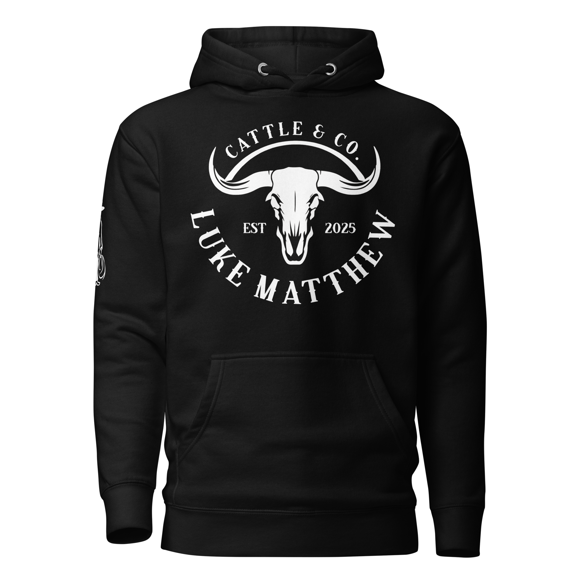 Hooded Sweatshirt - Luke Matthew Cattle & Co Logo - Ranch 1929 Brand