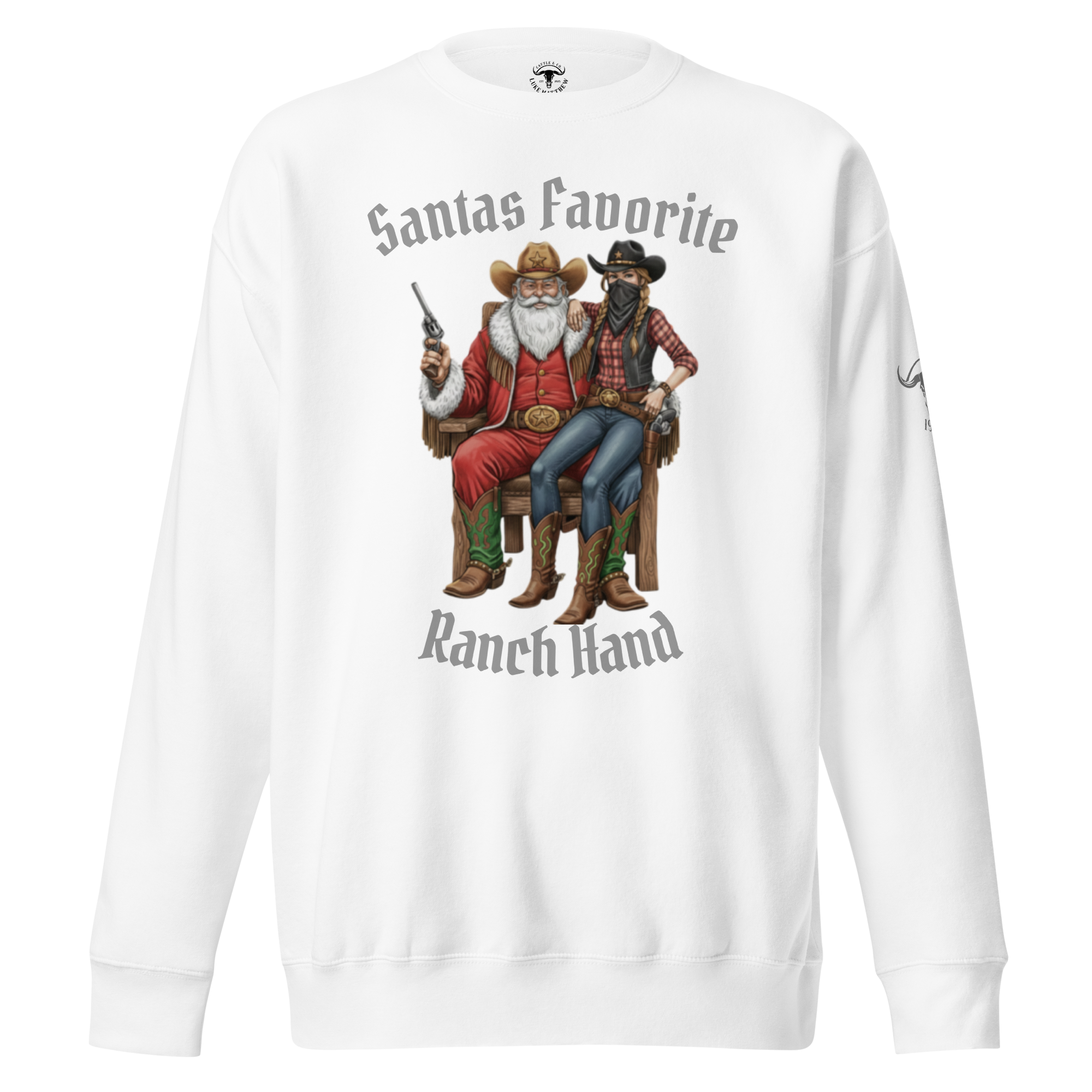Santa's Favorite Ranch Hand Premium Christmas Sweatshirt