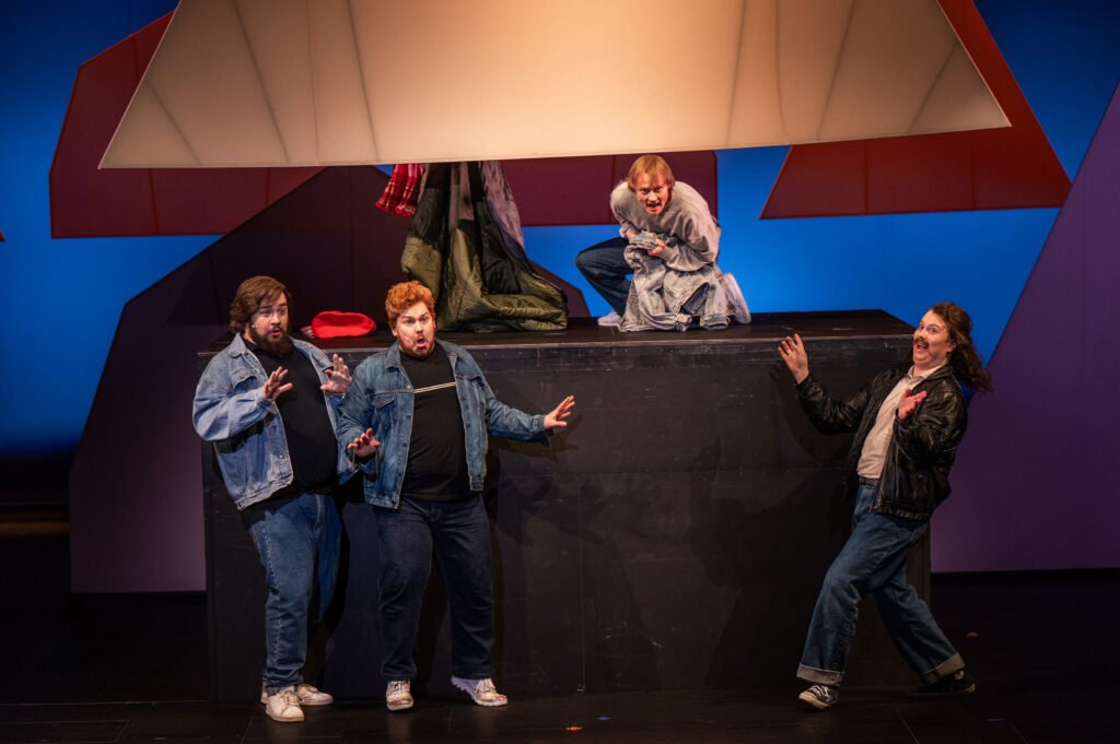 Martin Iivarinen in his role as Kauko in the opera Ovllá, 2026.