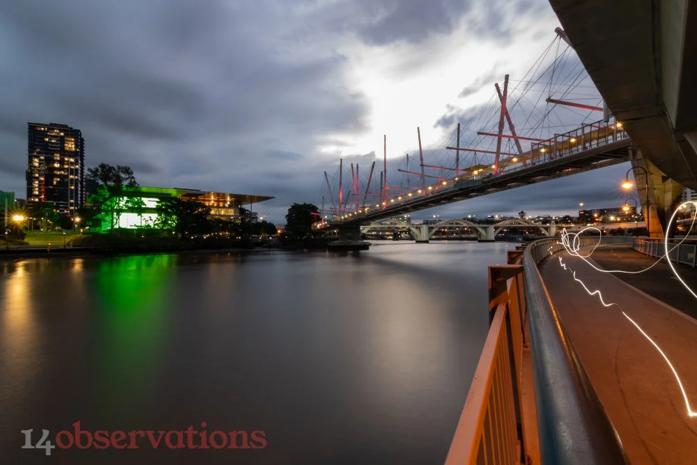 River upstream lights