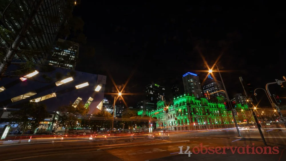 Queen St at William St on a Friday night.