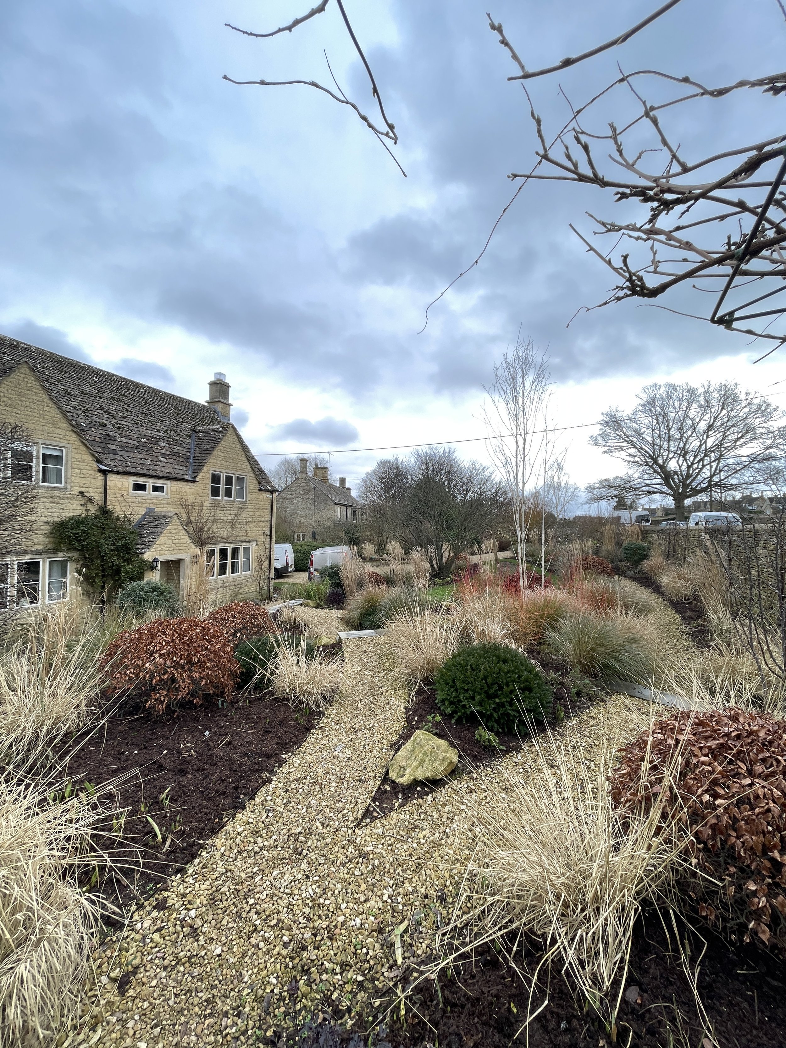 Windrush garden in winter