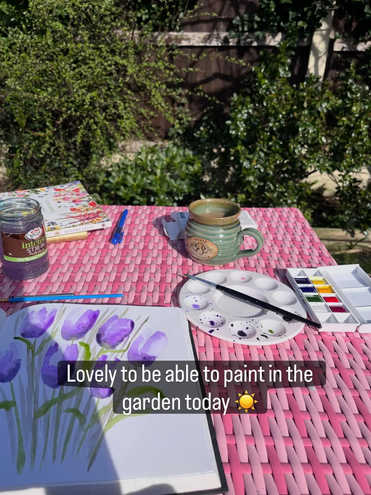 #bordercollie #watercolour #paintingoutside