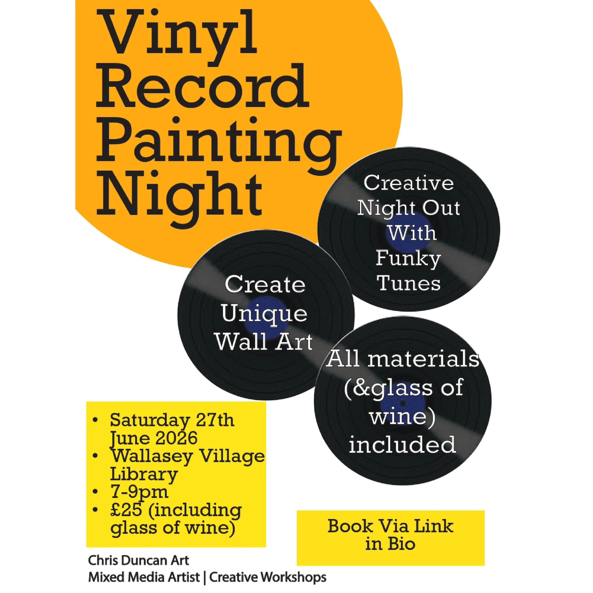 Vinyl Record Painting Night
