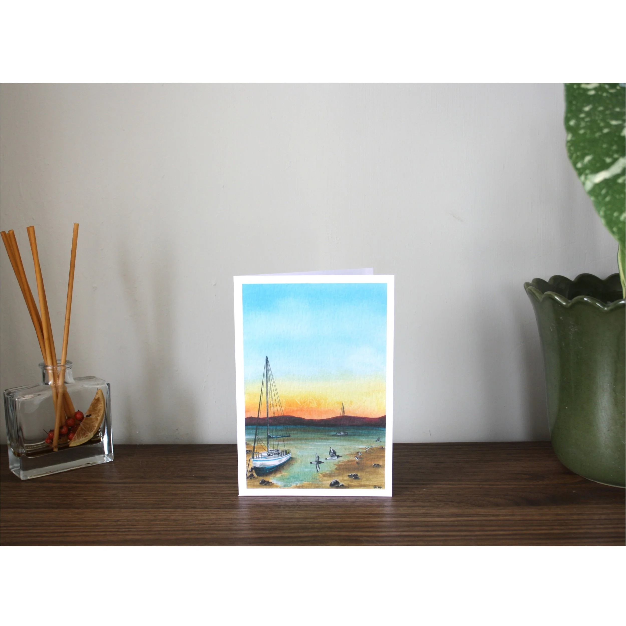 Sunset over the Dee; Art Card