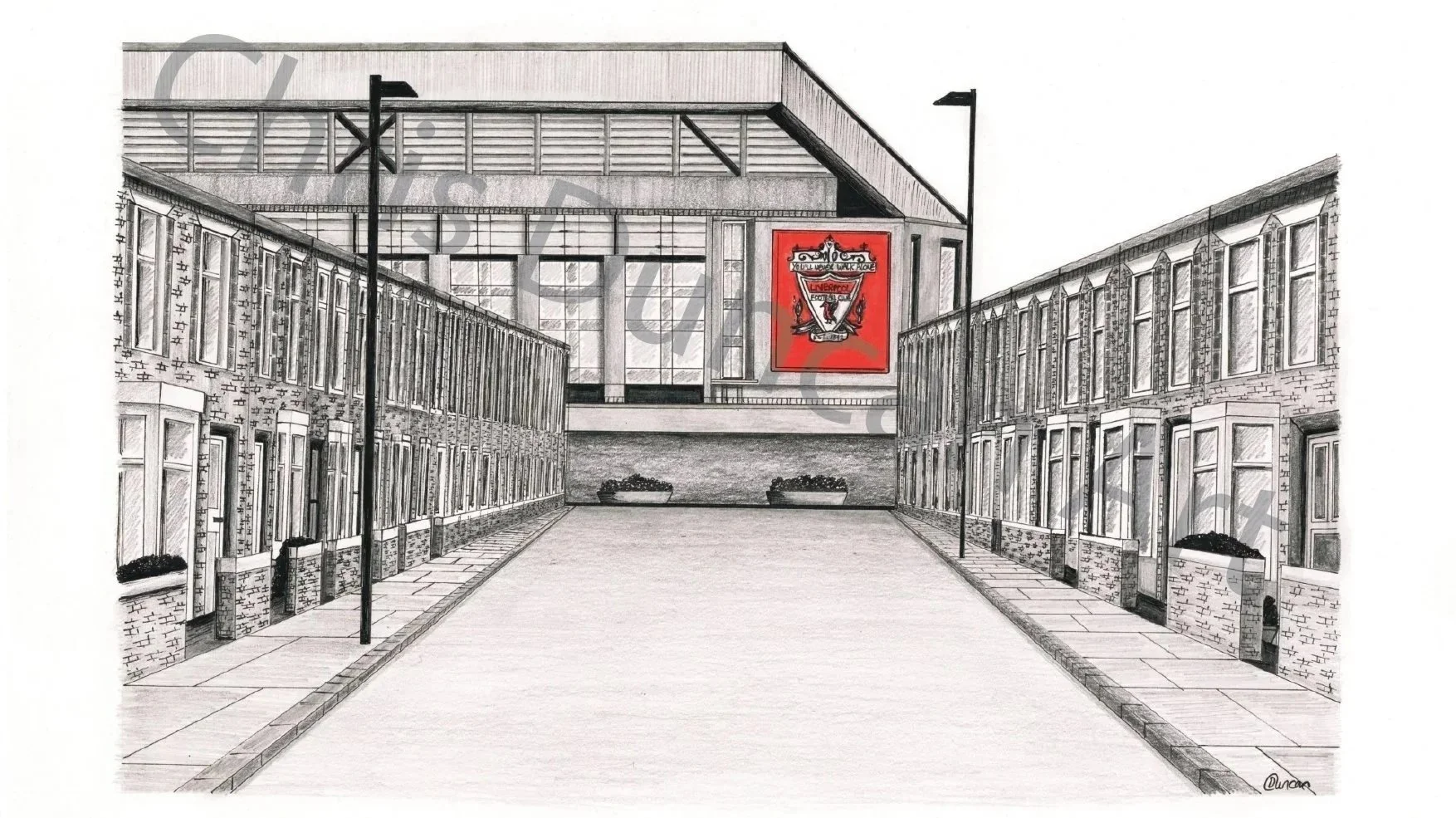 Limited Edition Anfield Stadium Giclée Fine Art Print.