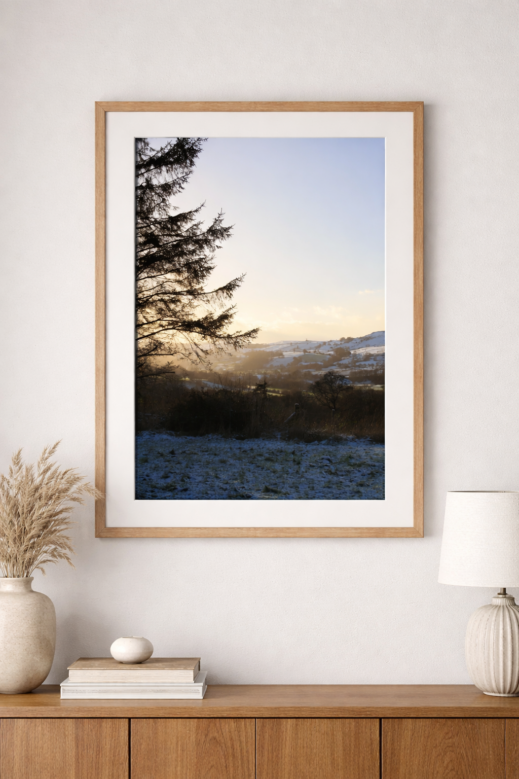 Wintery Sunset in Corwen North Wales