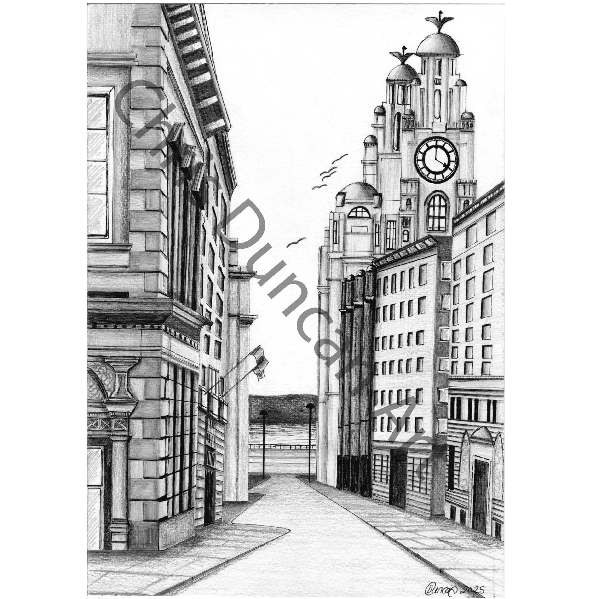 A4 Giclée Fine Art Print, Water Street Liverpool