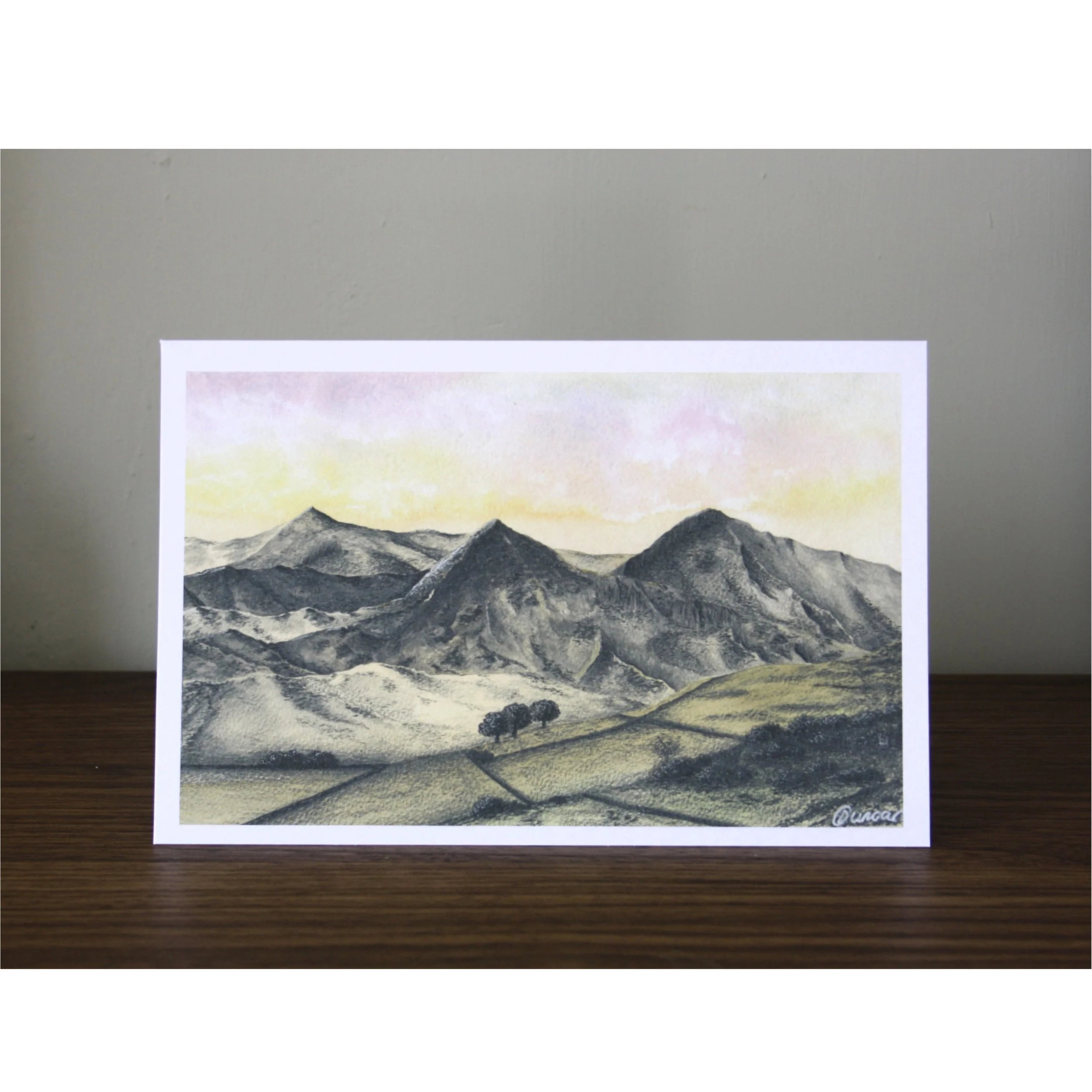 'Soft Light Over Snowdon' Art Card