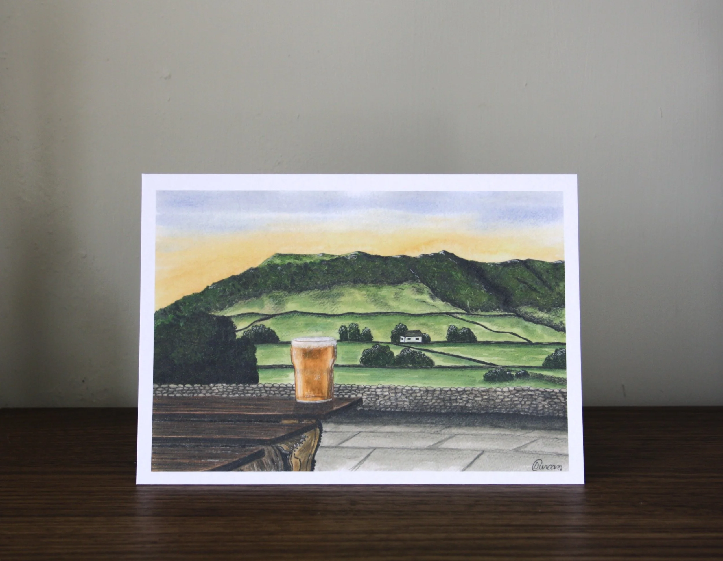 'That Post Walk Pint' Art Card