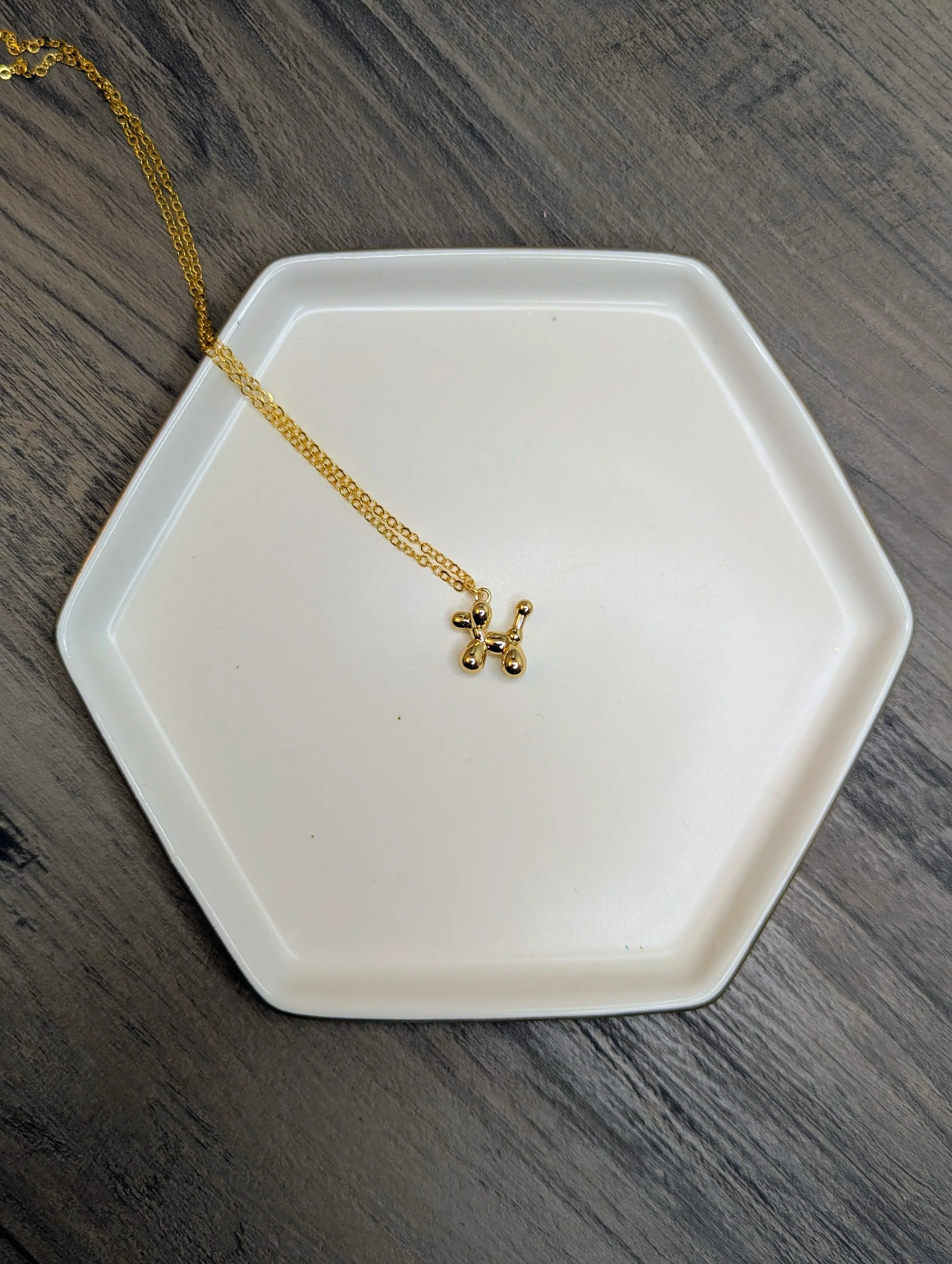 Balloon Puppy Charm Necklace