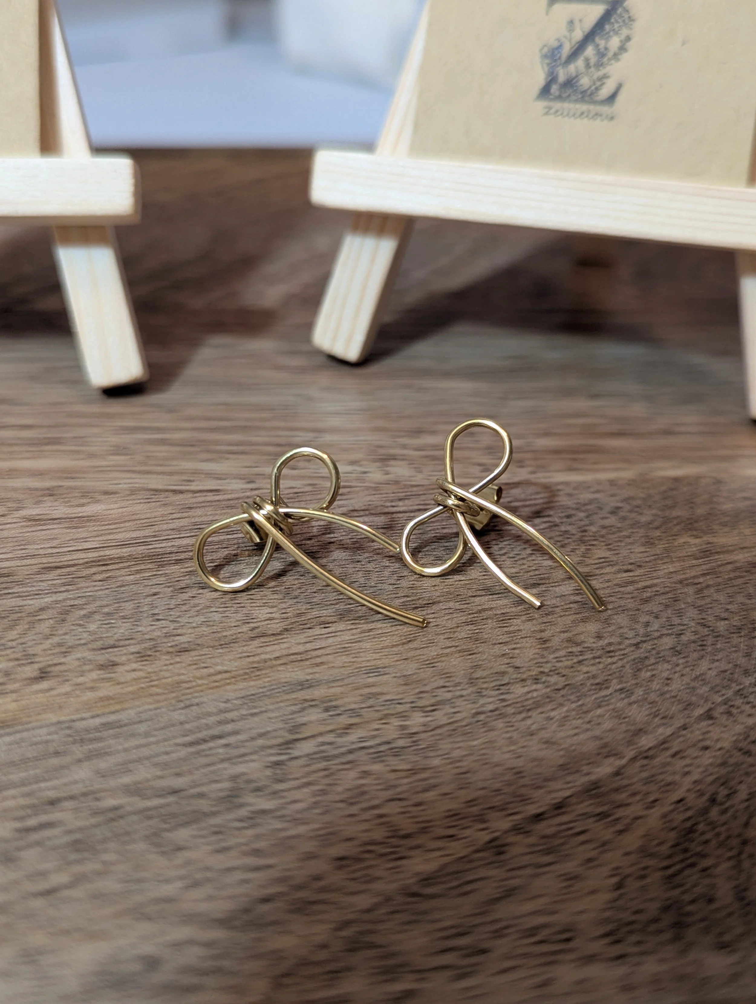 Golden Bow earrings