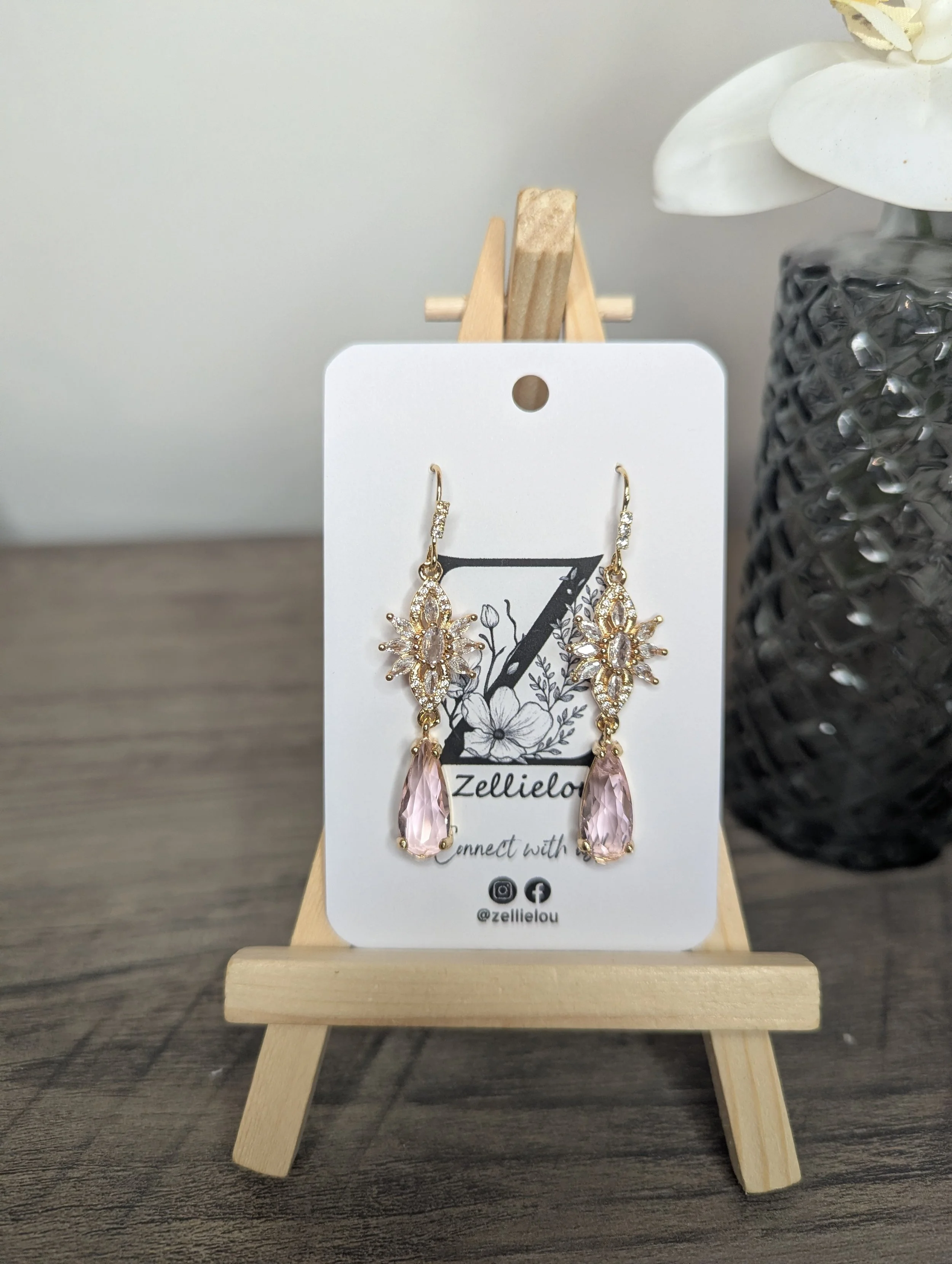 Pink Summer Glass Earrings