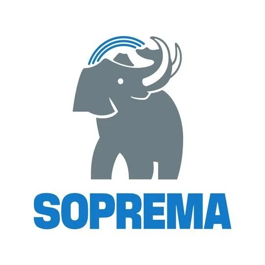 En elefant med texten 'SOPREMA' under.