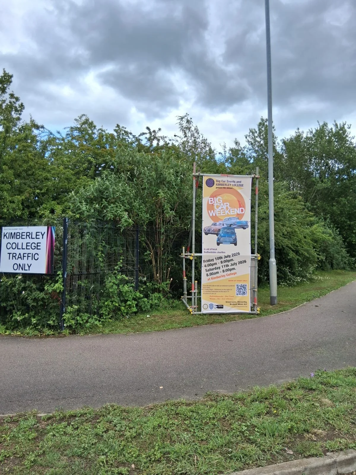 Large Printed Banner, School, College Bedford, bedfordshire, Mk