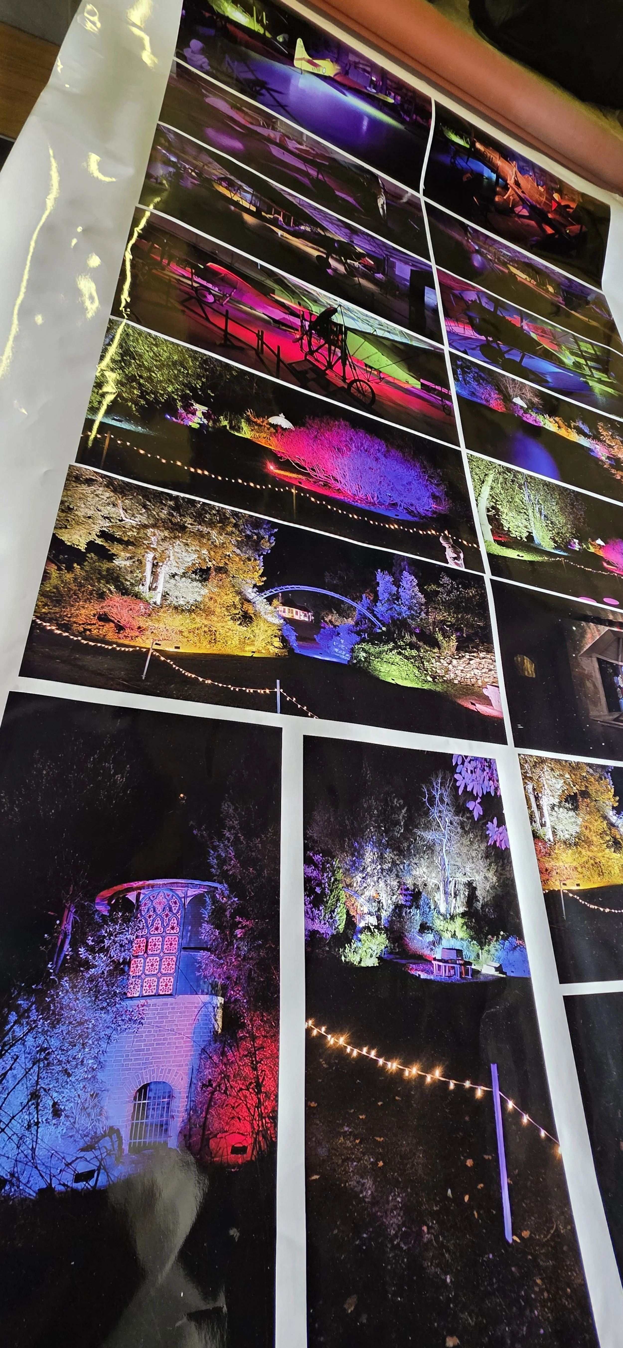 After taking the children Shuttleworth  Christmas Lights in their amazing Swiss Gardens I couldn't help but see how the colours would manifest on print and I was not disappointed