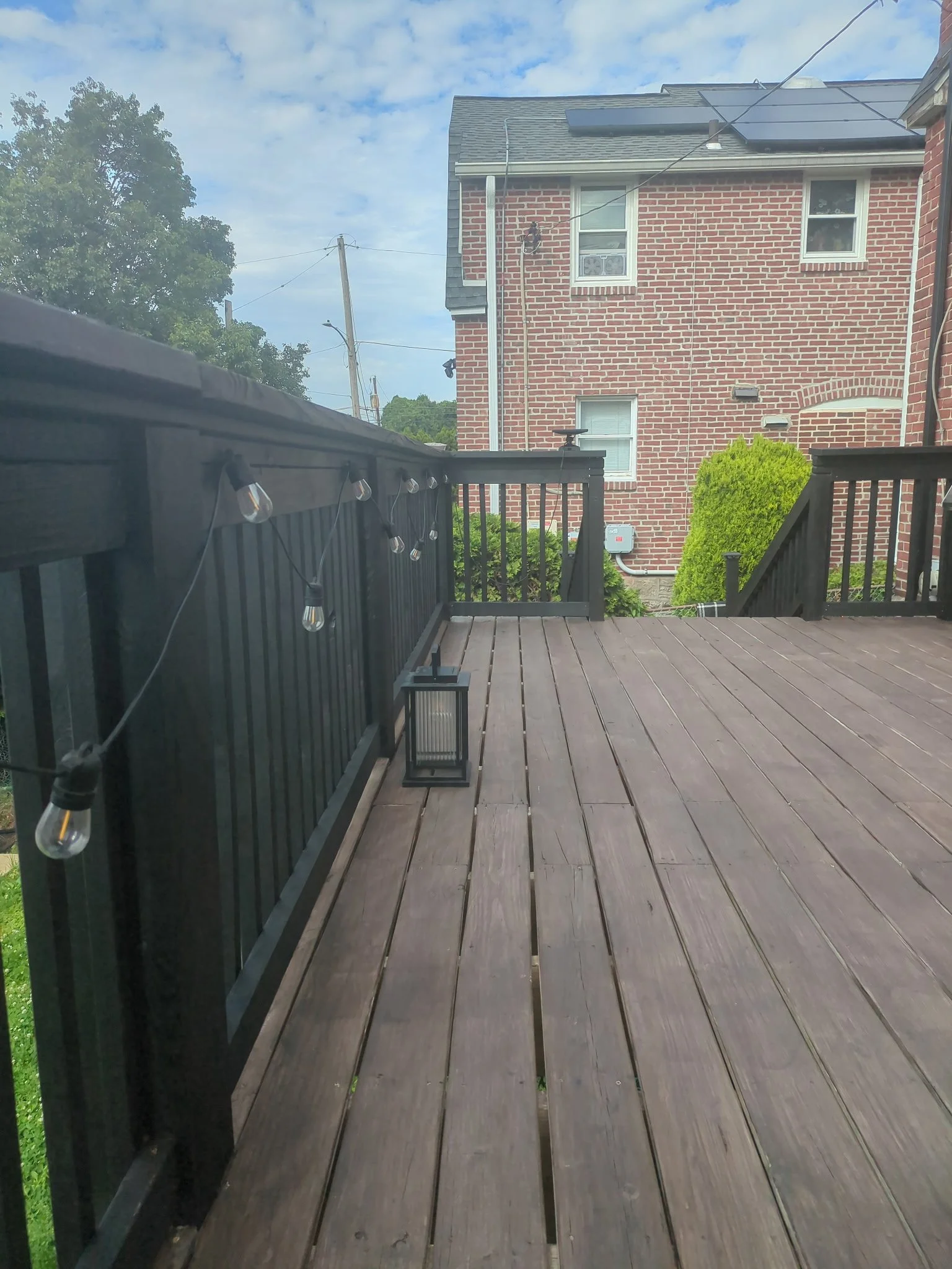 Stained deck and railings. Delaware County PA 