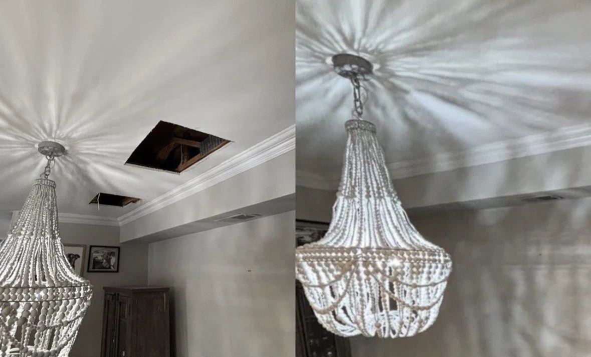 Ceiling repair Plumbing leak