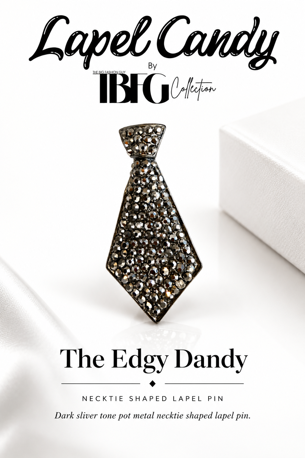 “The Edgy Dandy” Necktie Shaped Lapel Pin