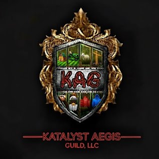 A custom family crest displaying 8 branches of the business (KAG) KatalystAegisGuild LLC