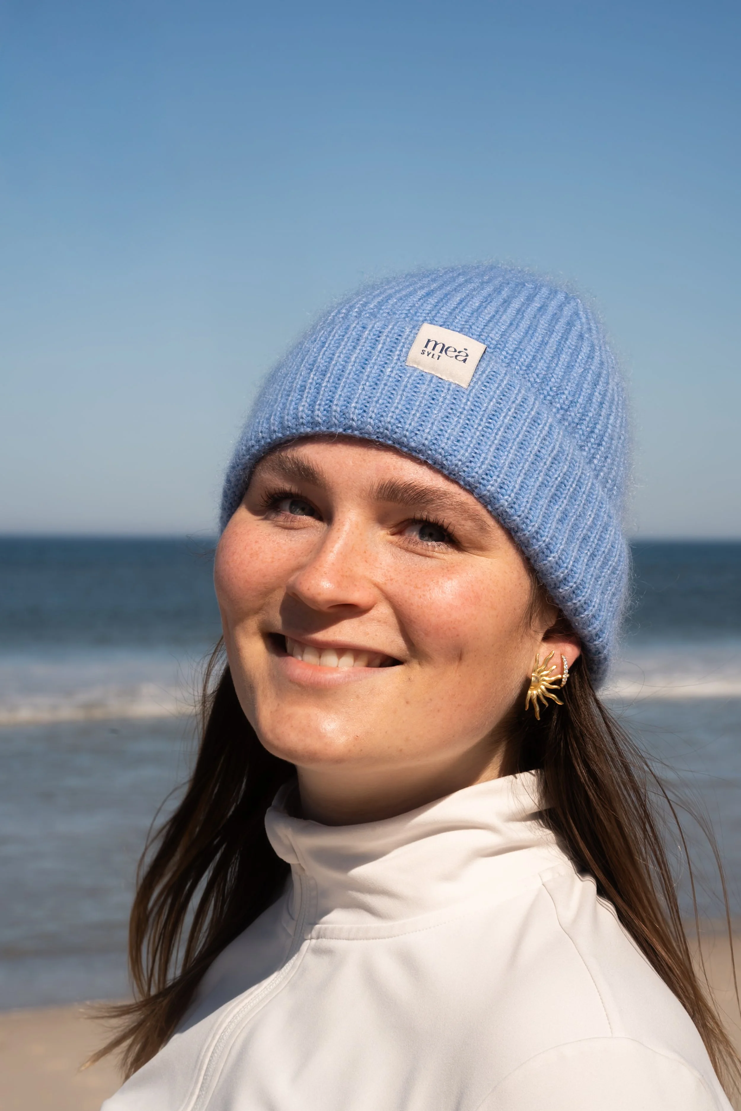 Beanie aus Merinowolle mit Mohair und Seide