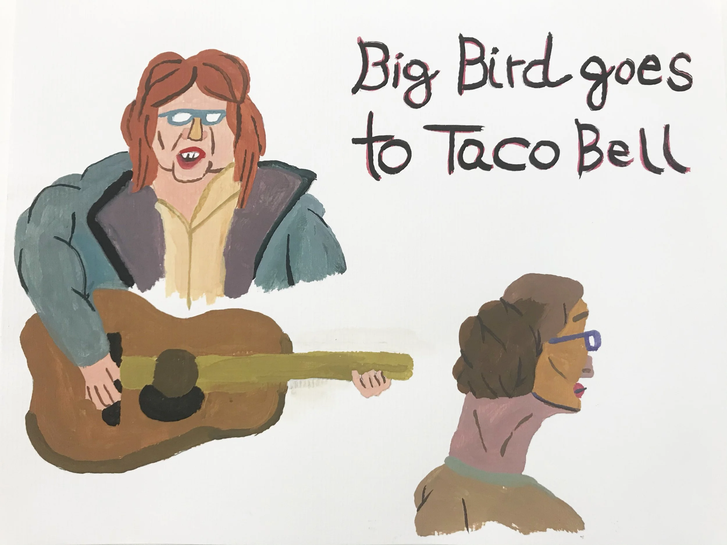 big bird goes to Taco Bell