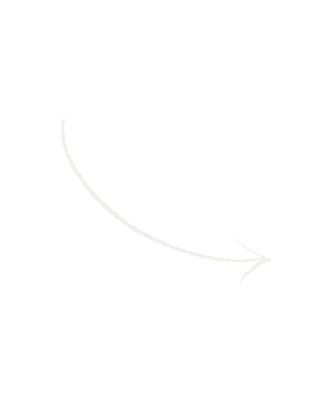 A black background with a white, curved arrow pointing downward.
