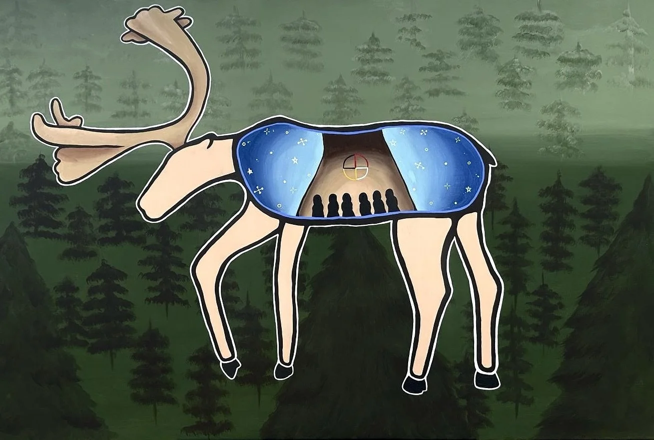 Mawita’jig - Indigenous Caribou Original Painting