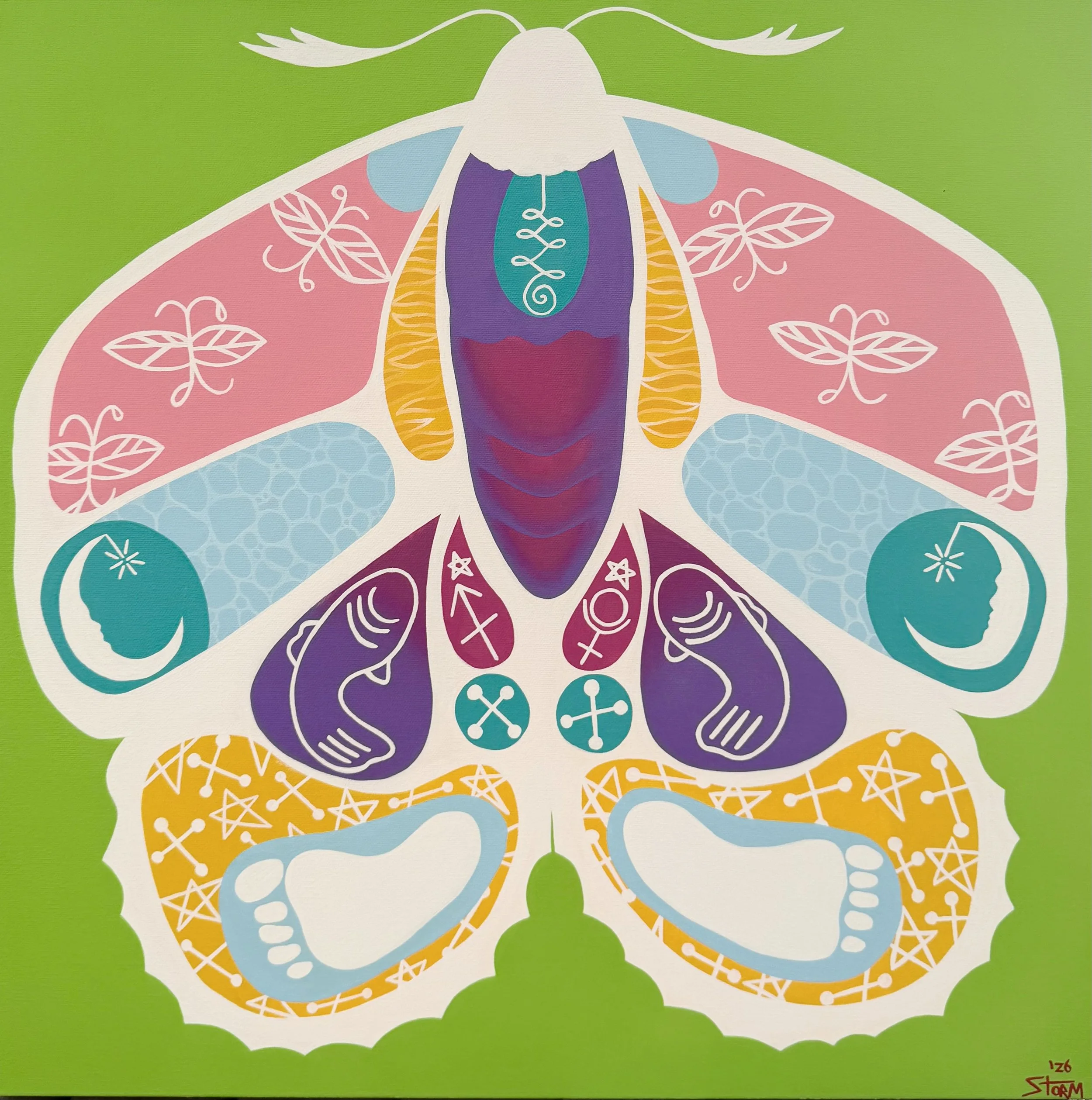 Maple Moth 24" x 24"