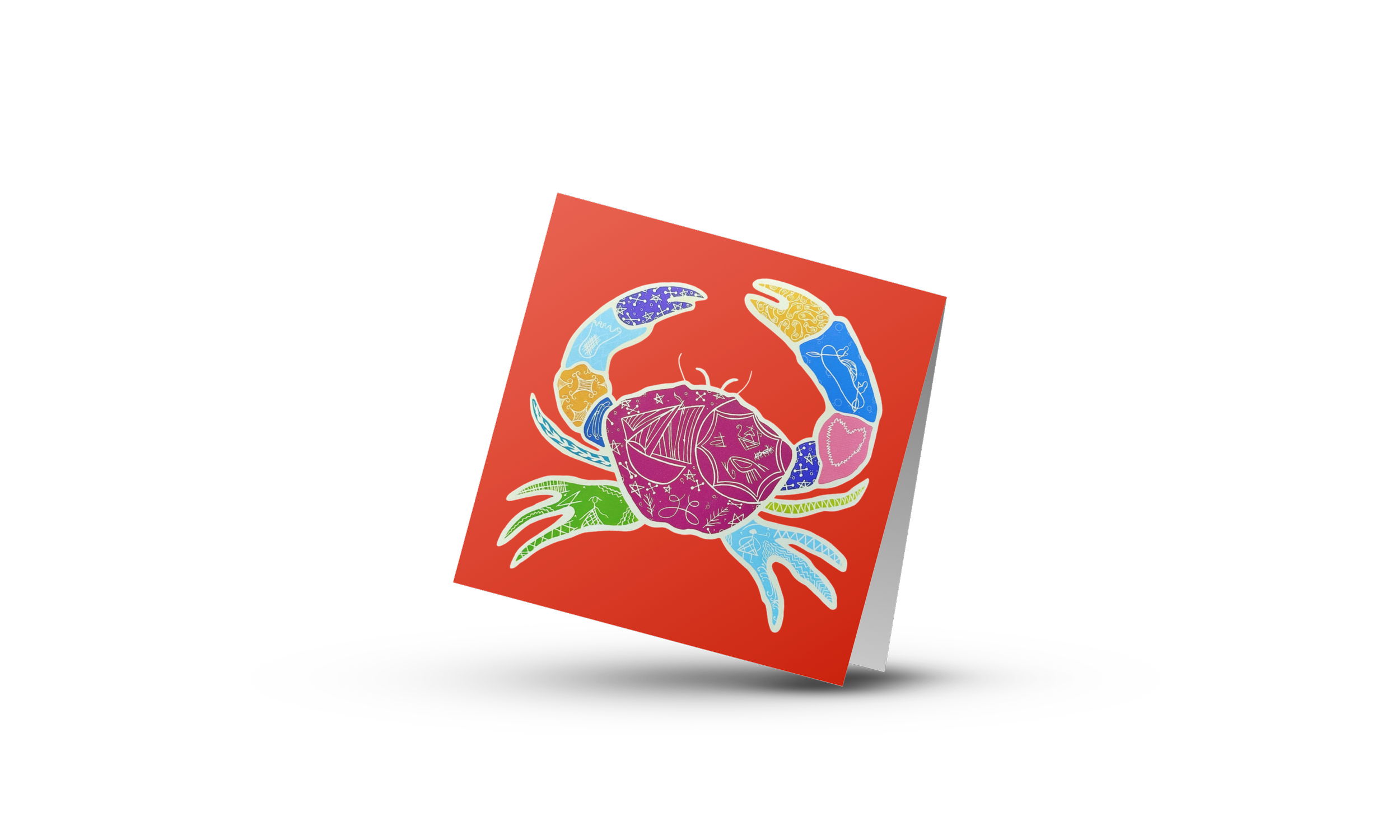 Quilted Crab Greeting Card