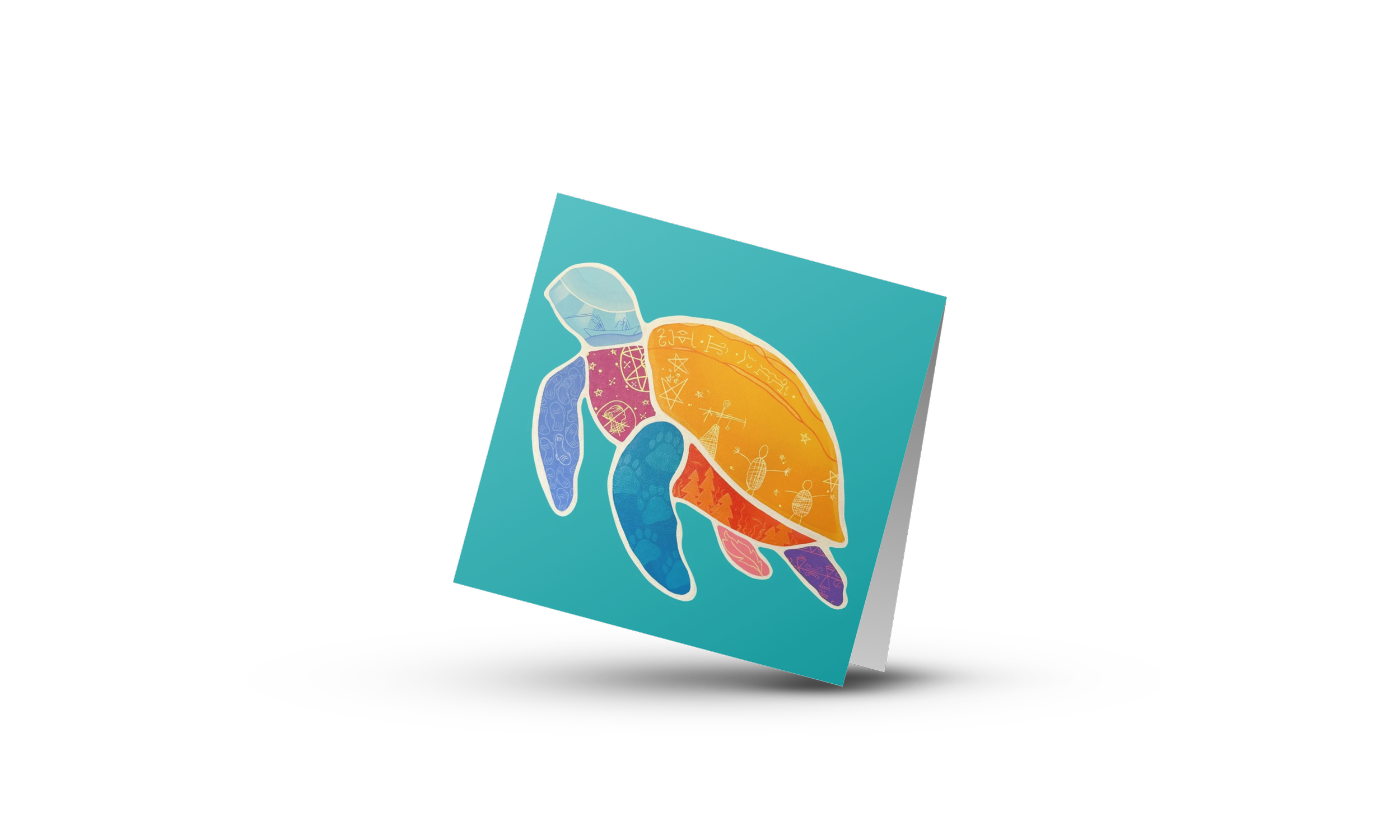Quilted Turtle Greeting Card