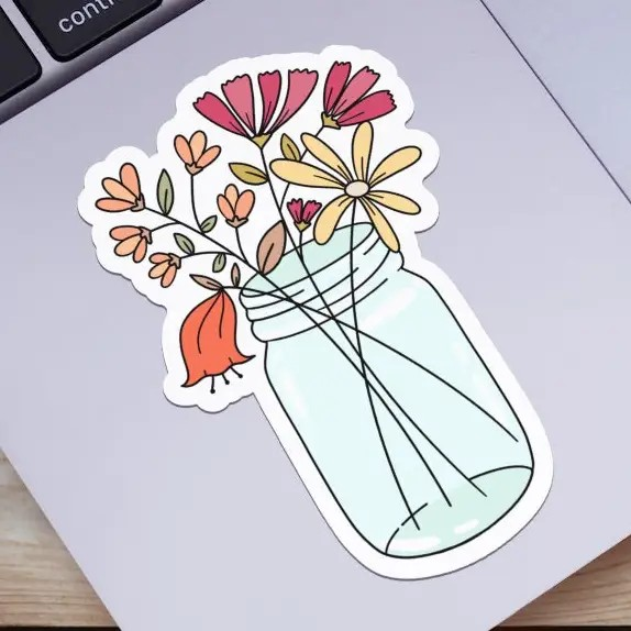 Flowers in Vase - Sticker