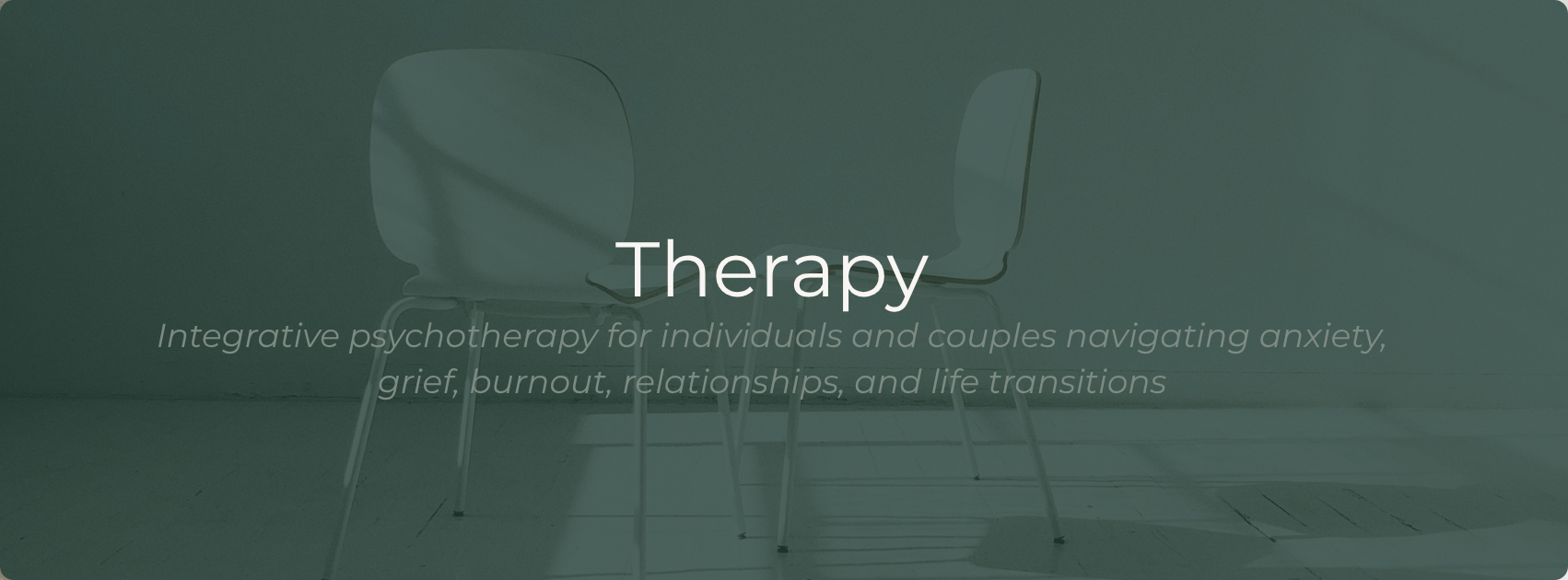 Therapy room chairs representing integrative psychotherapy and couples therapy in Liverpool and online