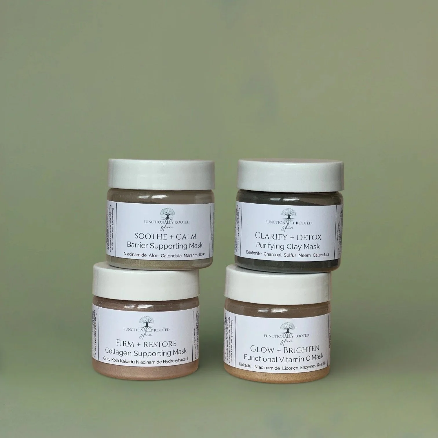 4 options for powdered clay masks