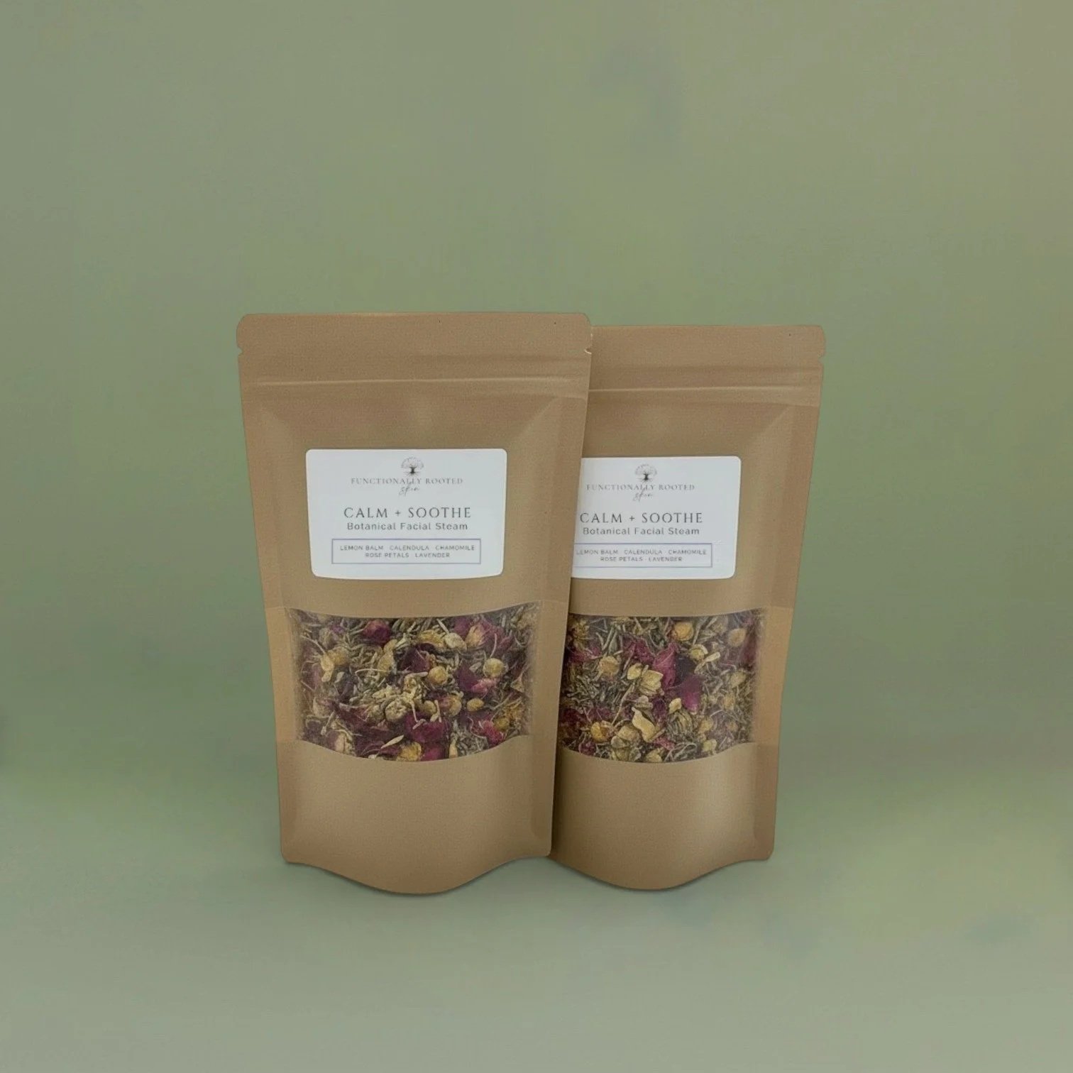 Refill pouch for botanical facial steam blends. Intentional skin prep ritual for hydration, circulation, skin barrier health