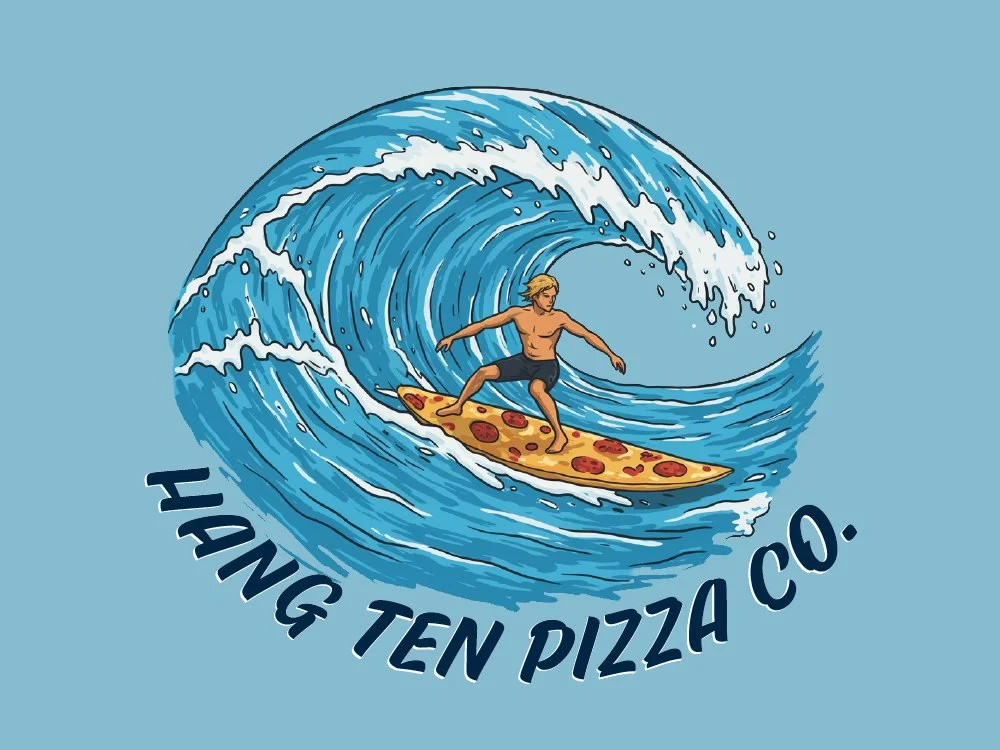 Hang Ten Pizza Logo