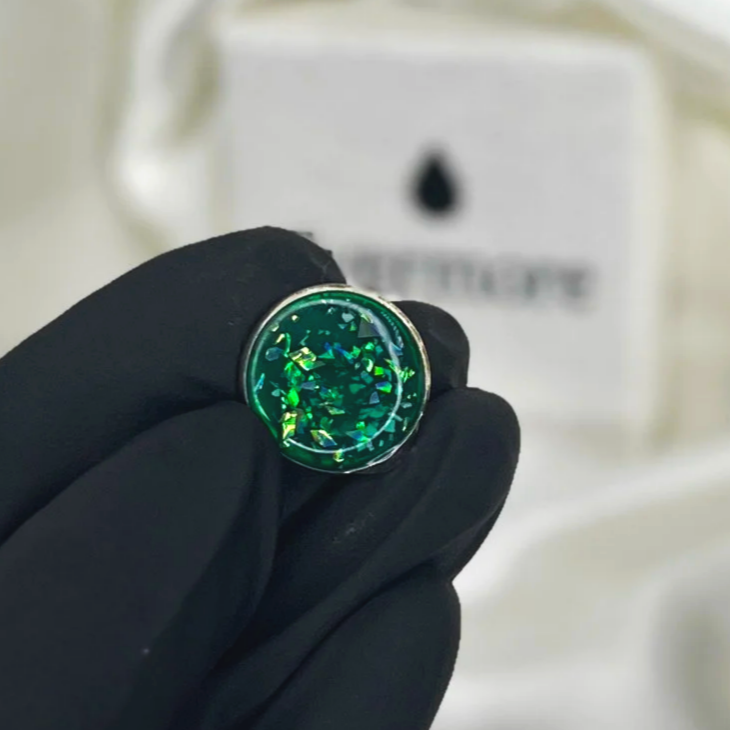 Green & Clover Green Holographic Mylar -   COMBINATION EXAMPLE 