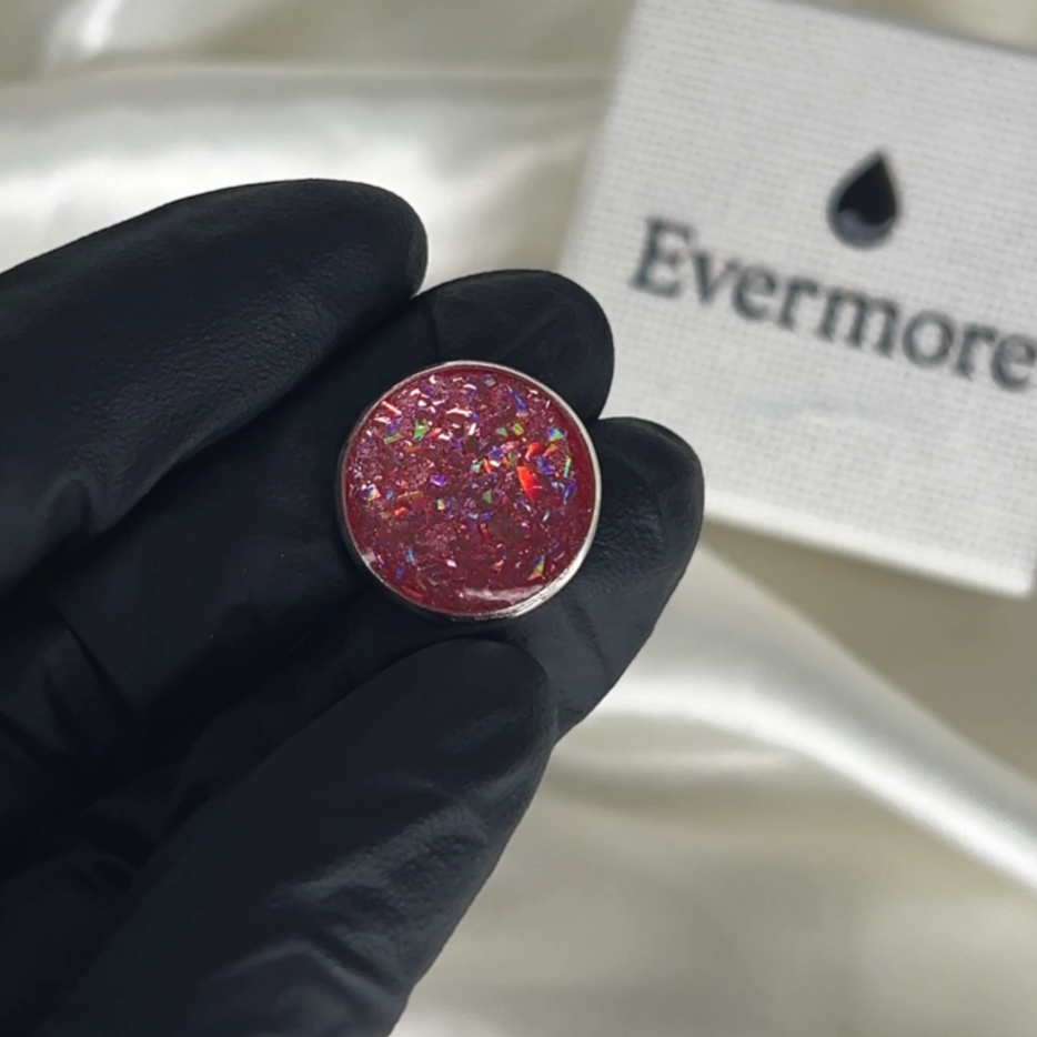 Metallic Blushed Rose + Rose Holographic Mylar - 
COMBINATION EXAMPLE 